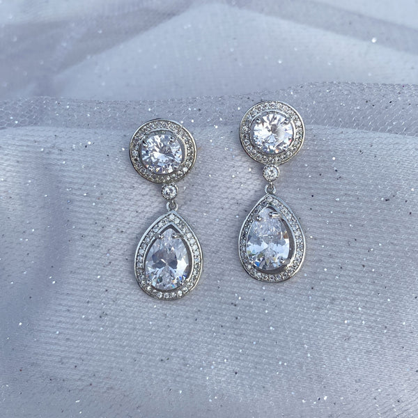 QueenMee Silver Drop Earrings Small Drop Earrings