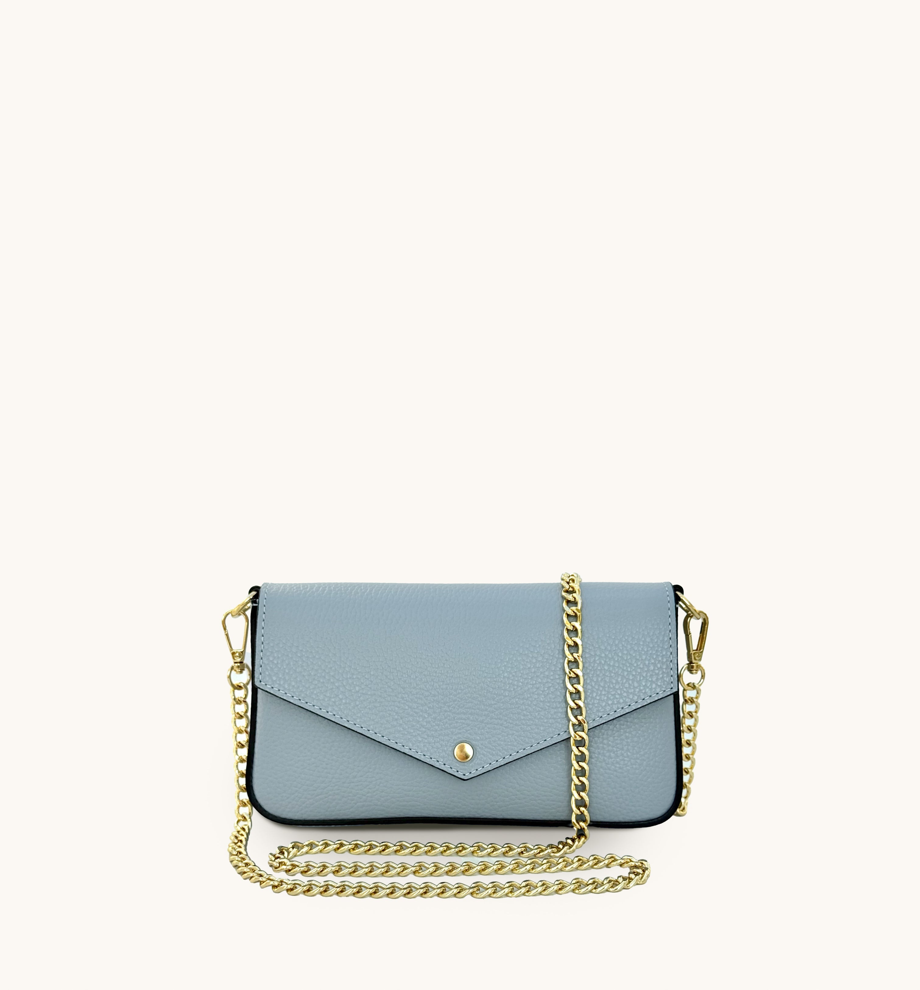 Apatchy London The Munro Sky Leather Shoulder Bag