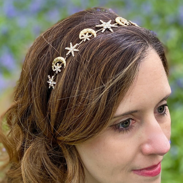 QueenMee Star Headband Moon Hair Accessory