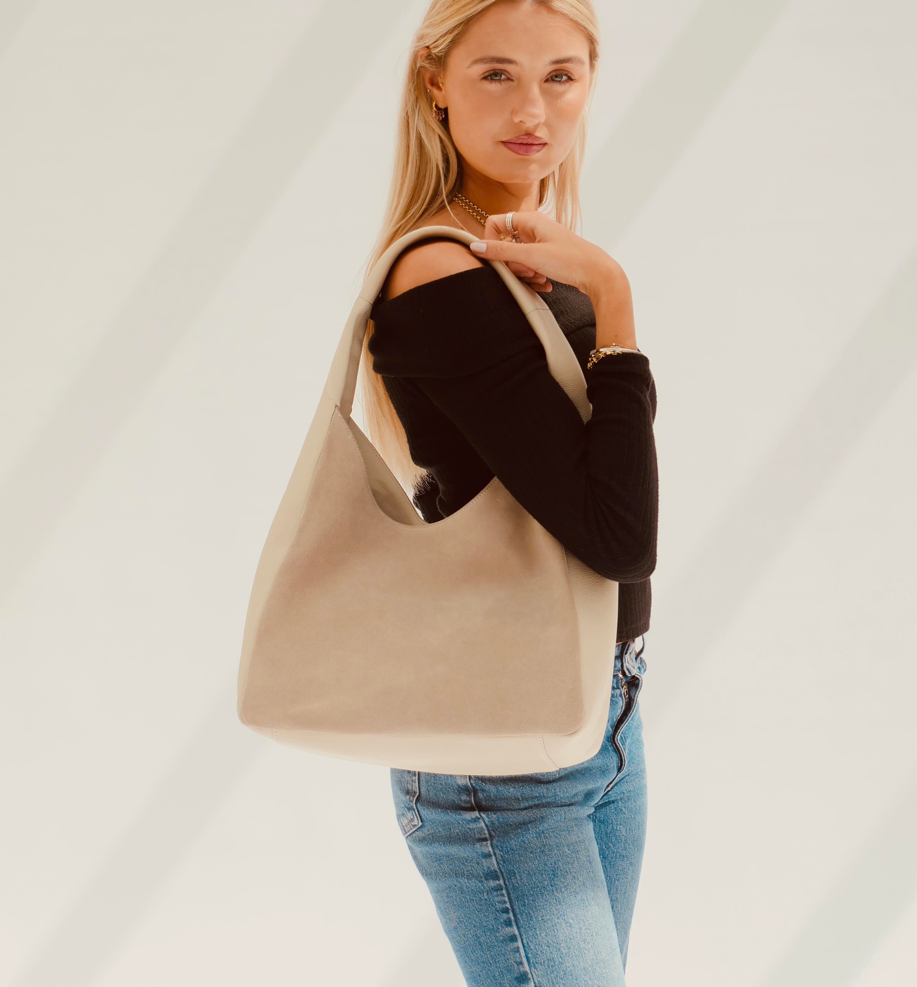 Apatchy London The Henry Stone Leather And Suede Hobo Bag
