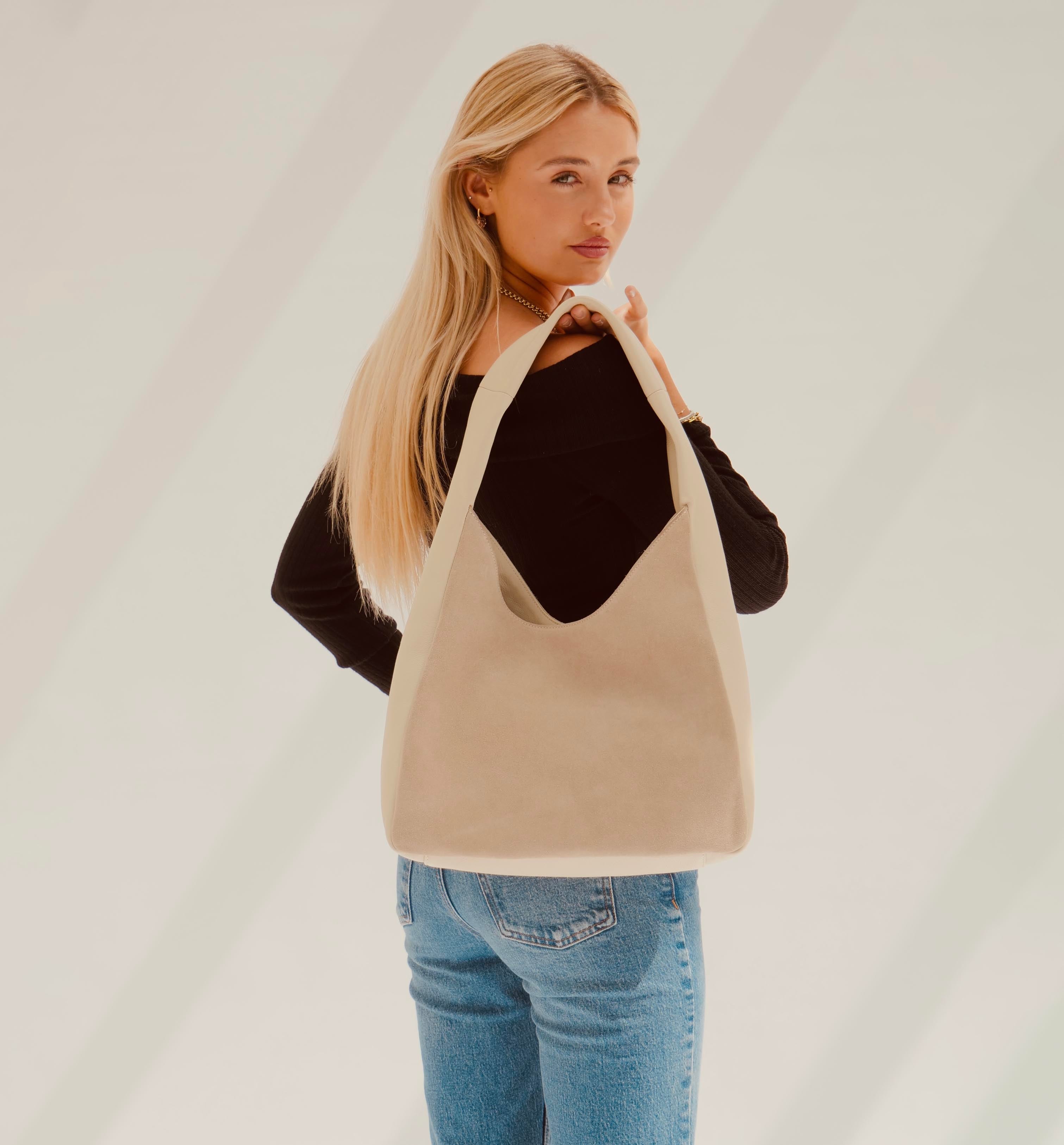 Apatchy London The Henry Stone Leather And Suede Hobo Bag