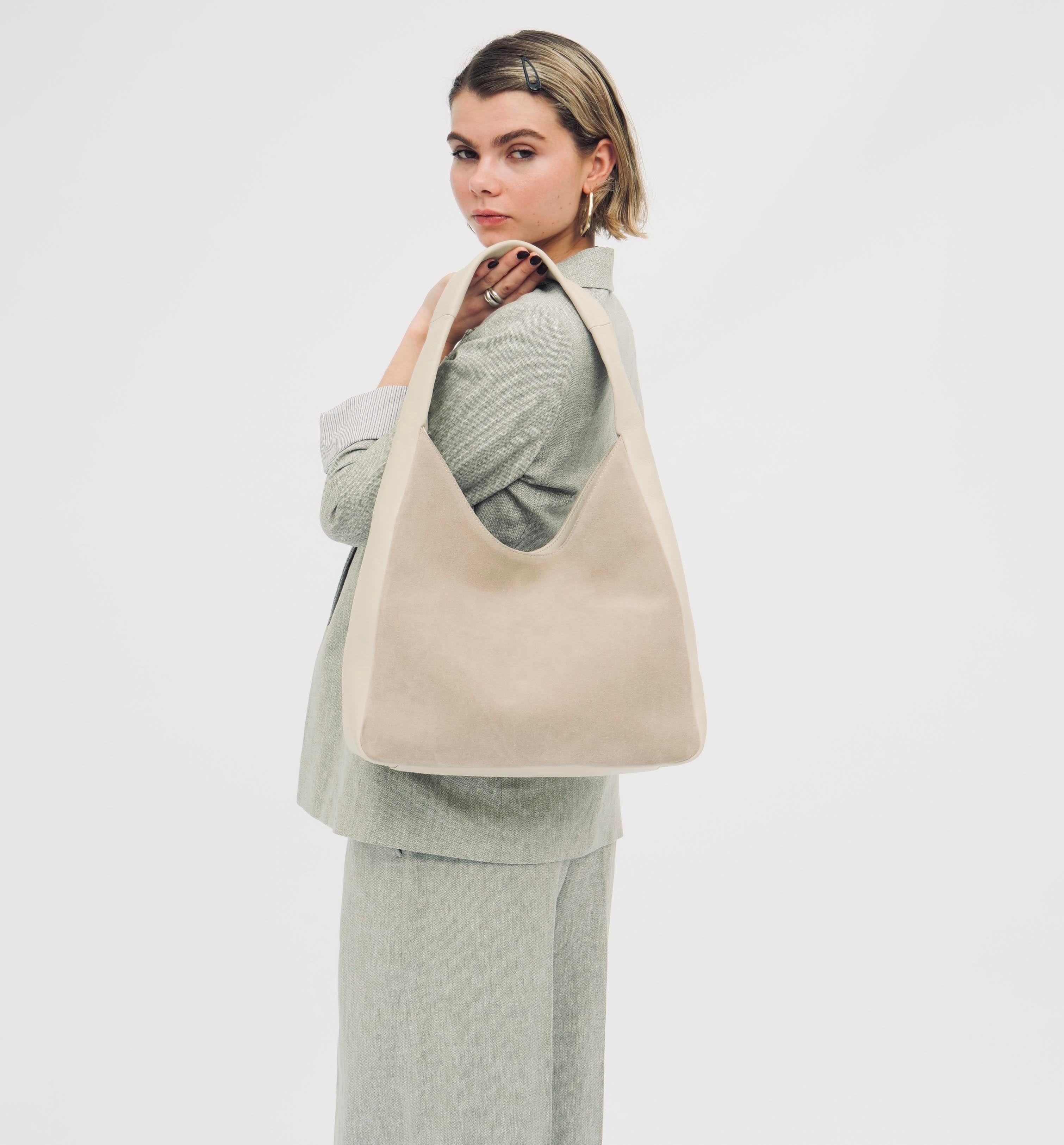 Apatchy London The Henry Stone Leather And Suede Hobo Bag