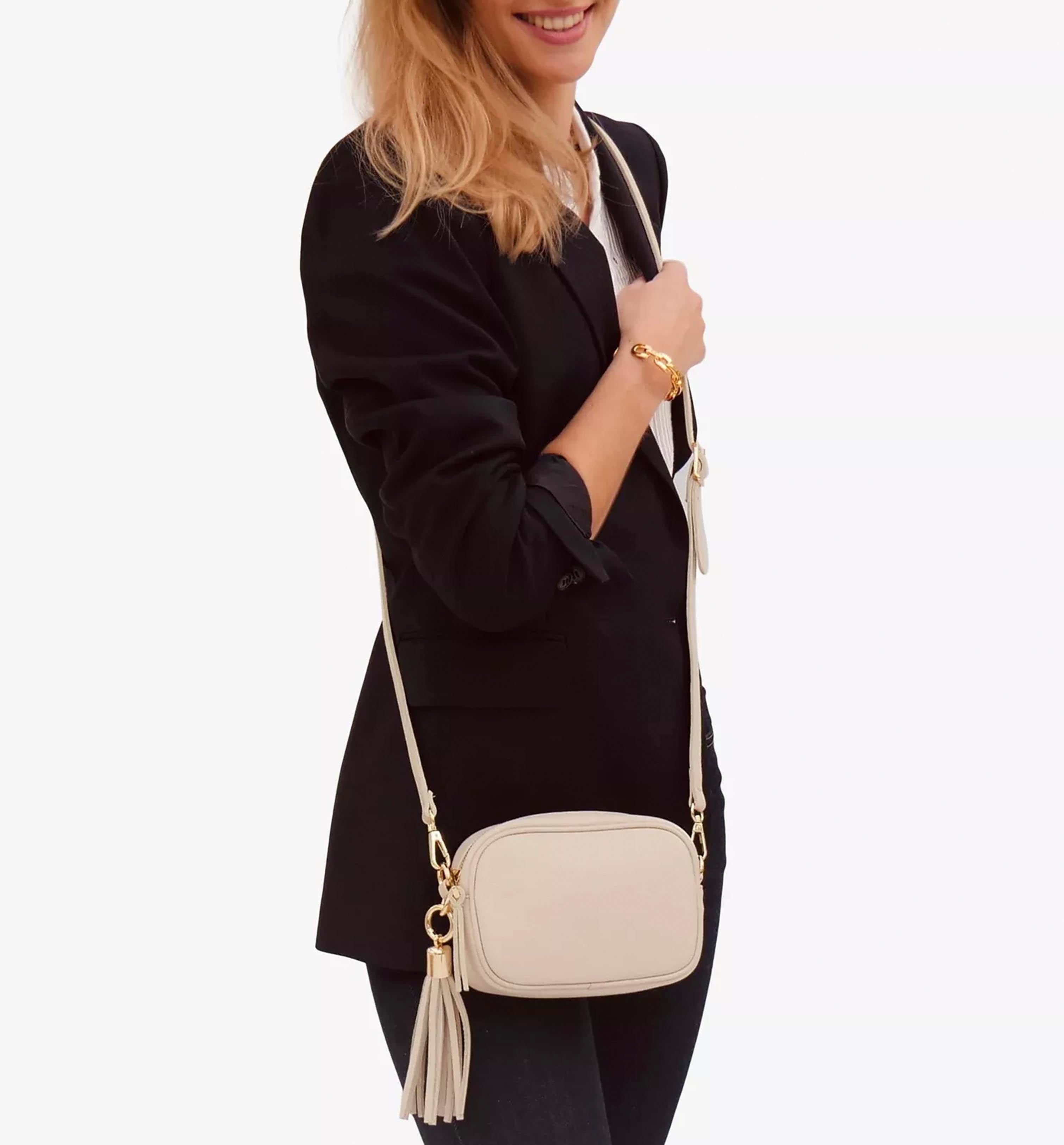 Apatchy London The Mini Tassel Stone Leather Phone Bag