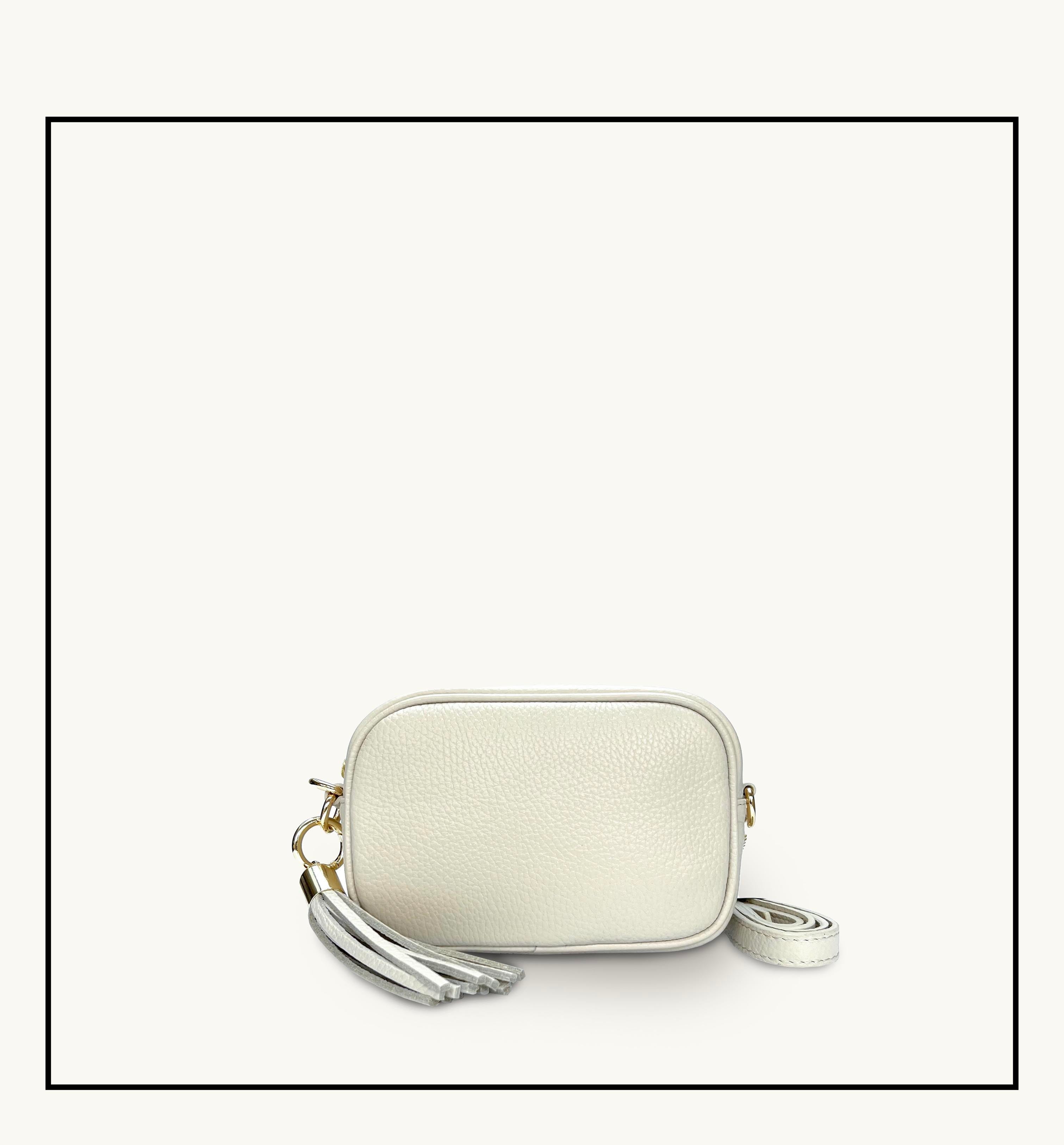 Apatchy London The Mini Tassel Stone Leather Phone Bag