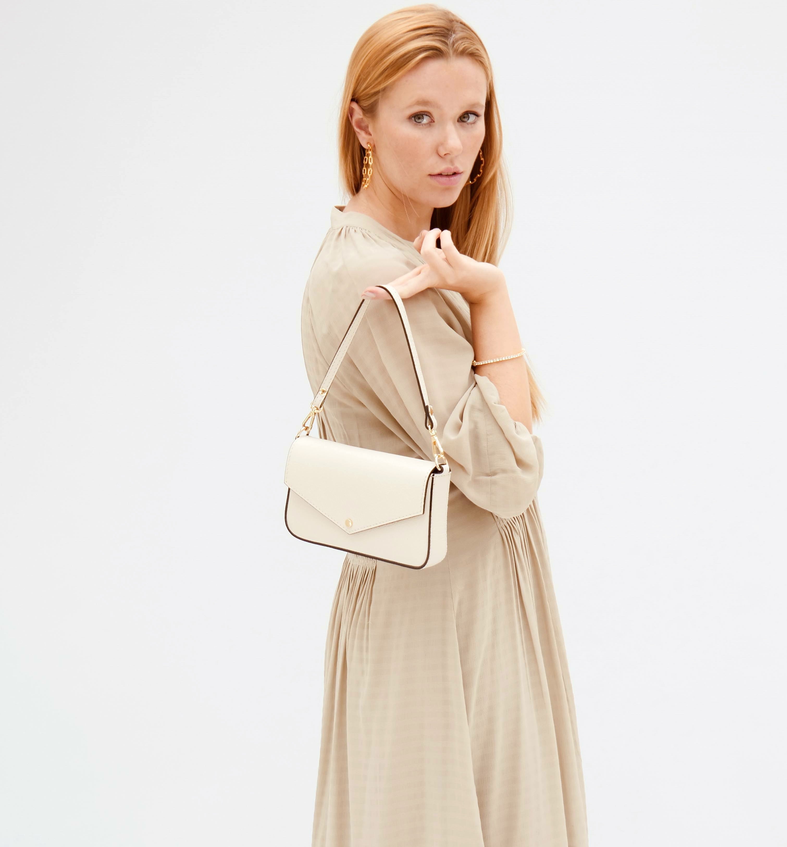 Apatchy London The Munro Stone Leather Shoulder Bag