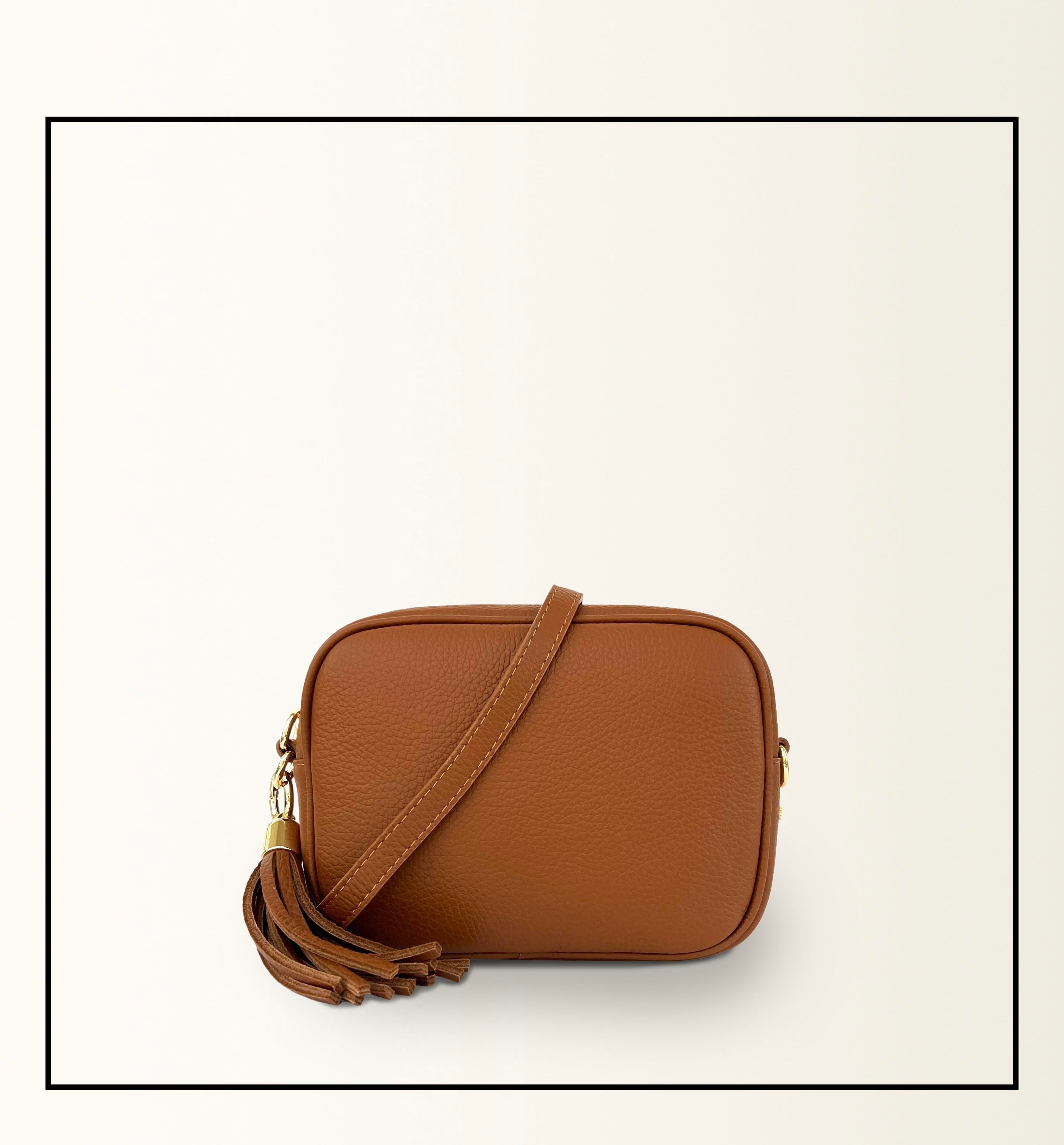 Apatchy London The Tassel Tan Leather Crossbody Bag