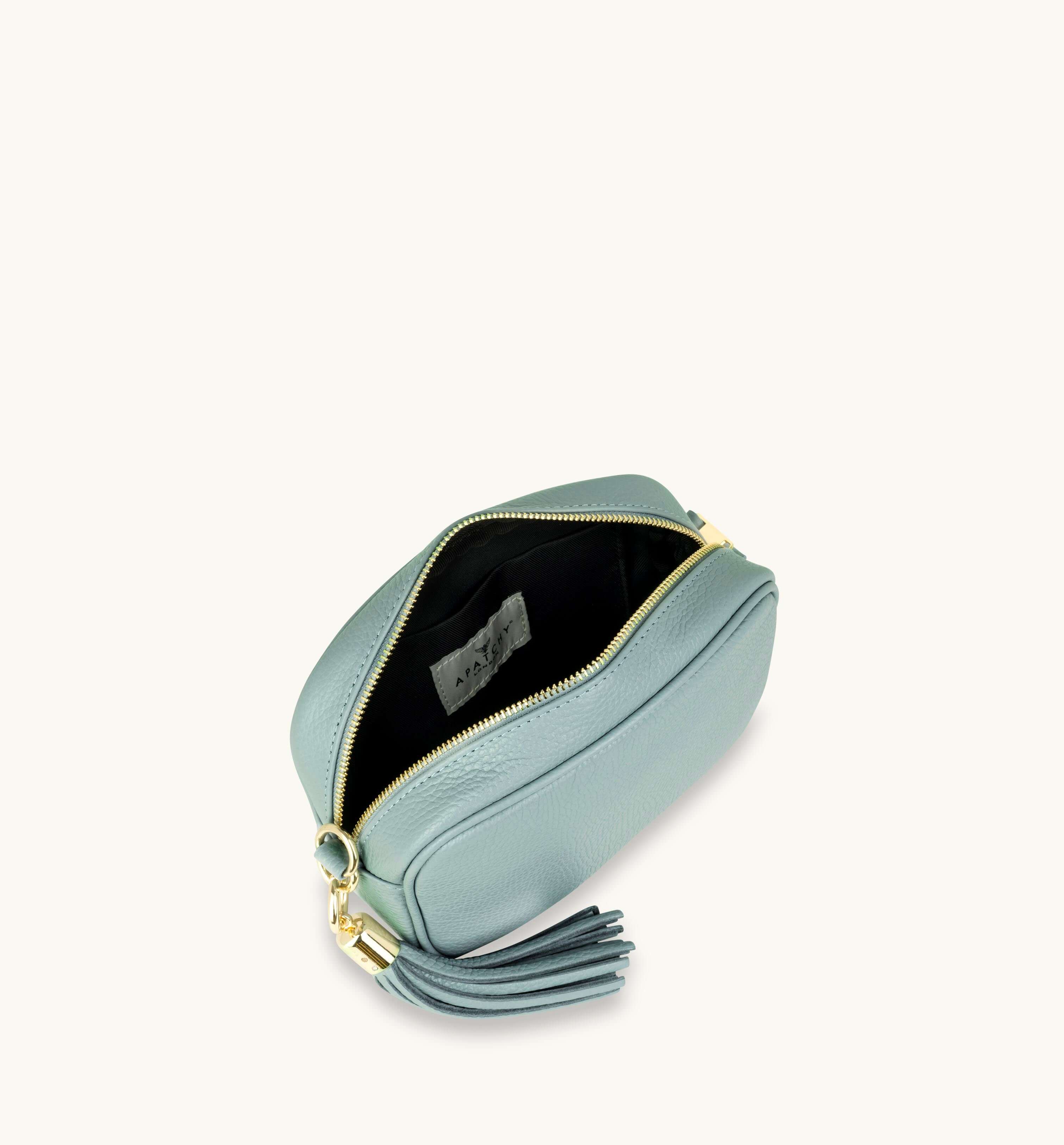 Apatchy London The Tassel Pale Leather Crossbody Bag