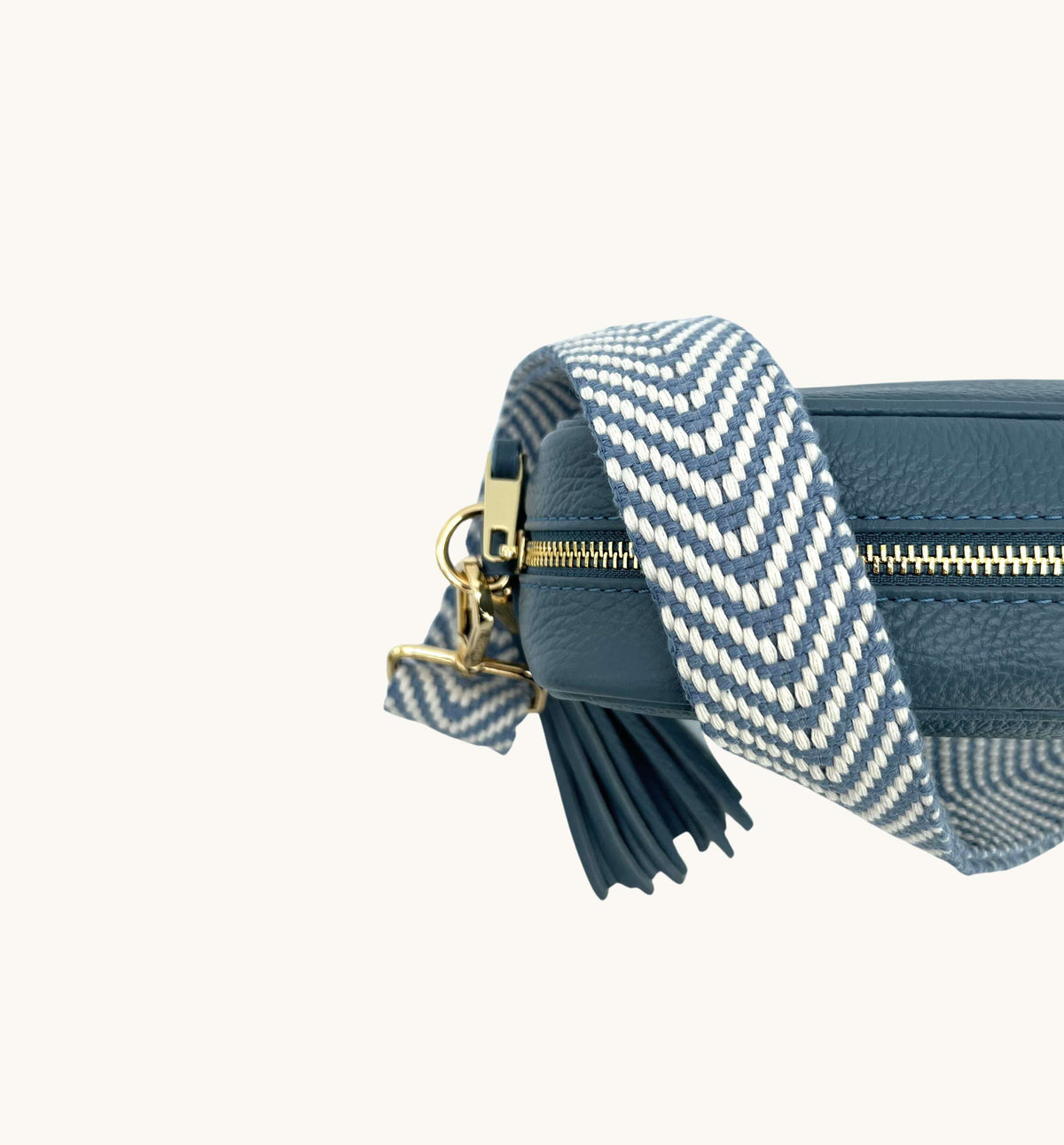 Apatchy London Denim Blue Chevron Strap