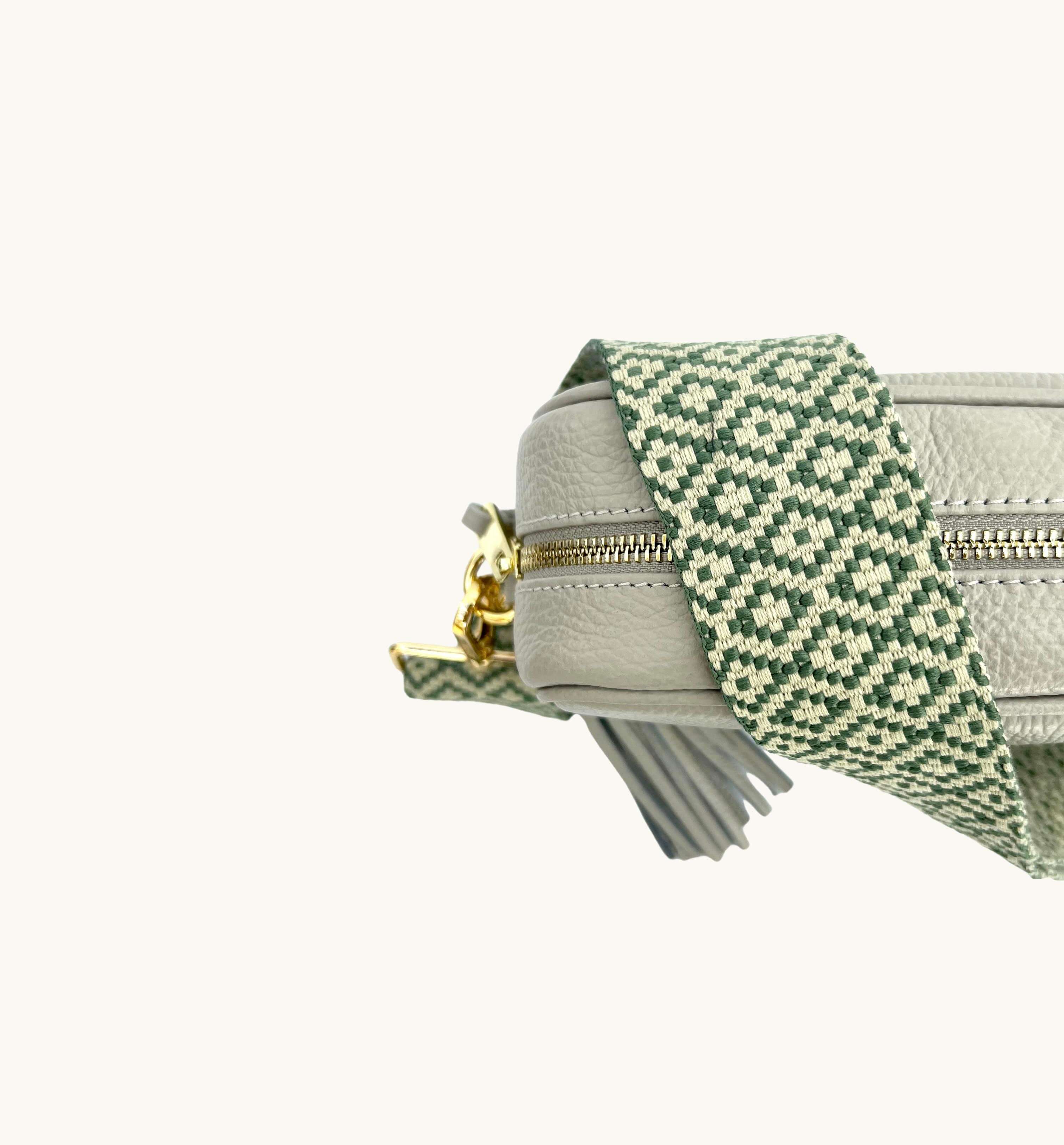 Apatchy London Pistachio Cross-Stitch Strap