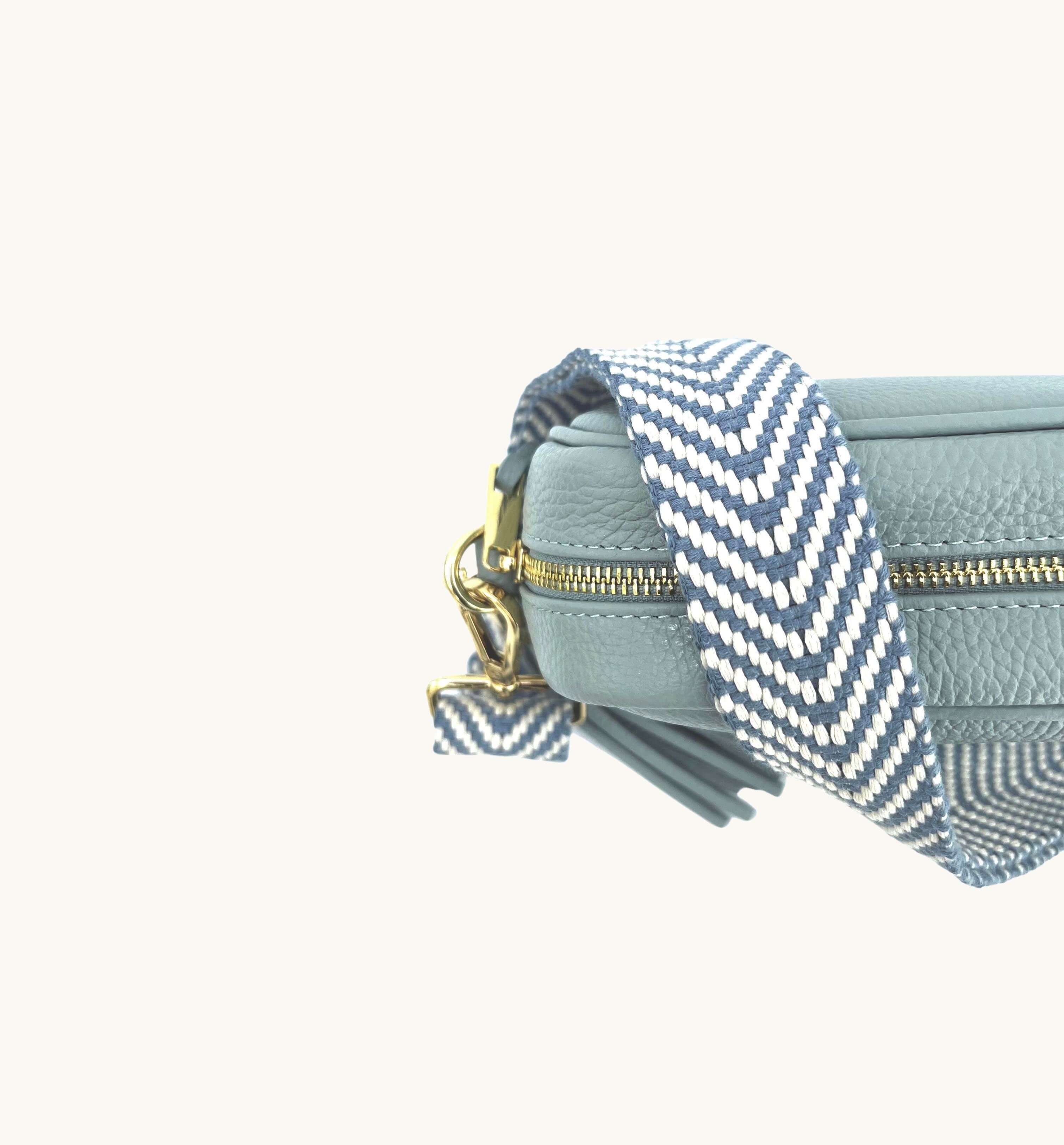 Apatchy London Denim Blue Chevron Strap