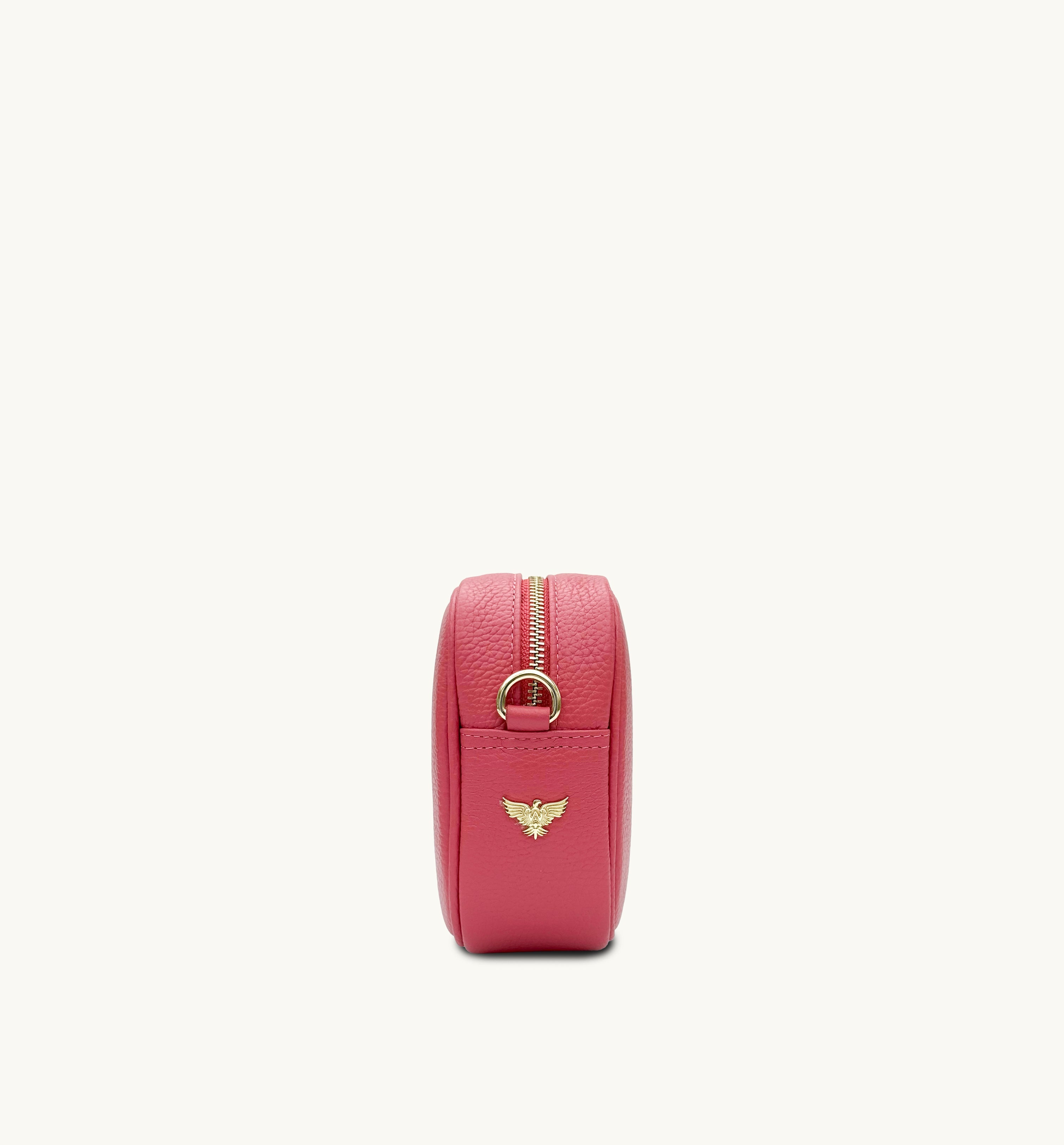 Apatchy London The Tassel Raspberry Leather Crossbody Bag