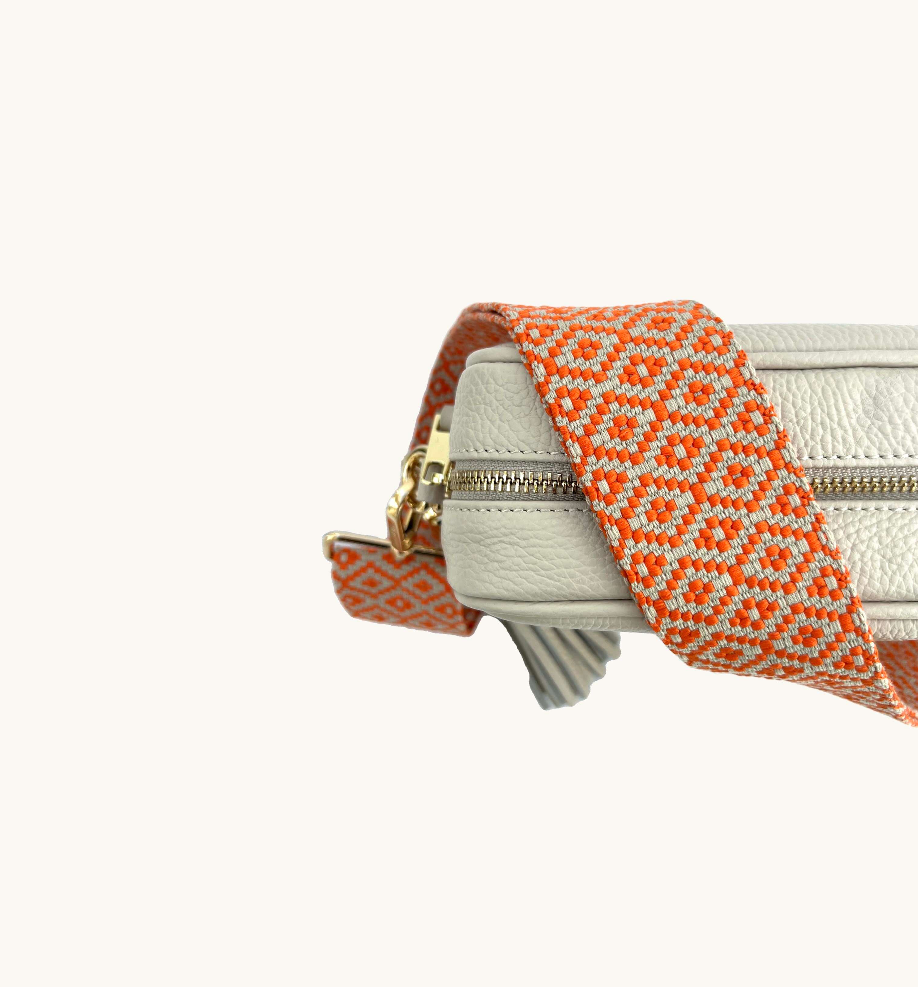 Apatchy London Orange Cross-Stitch Strap