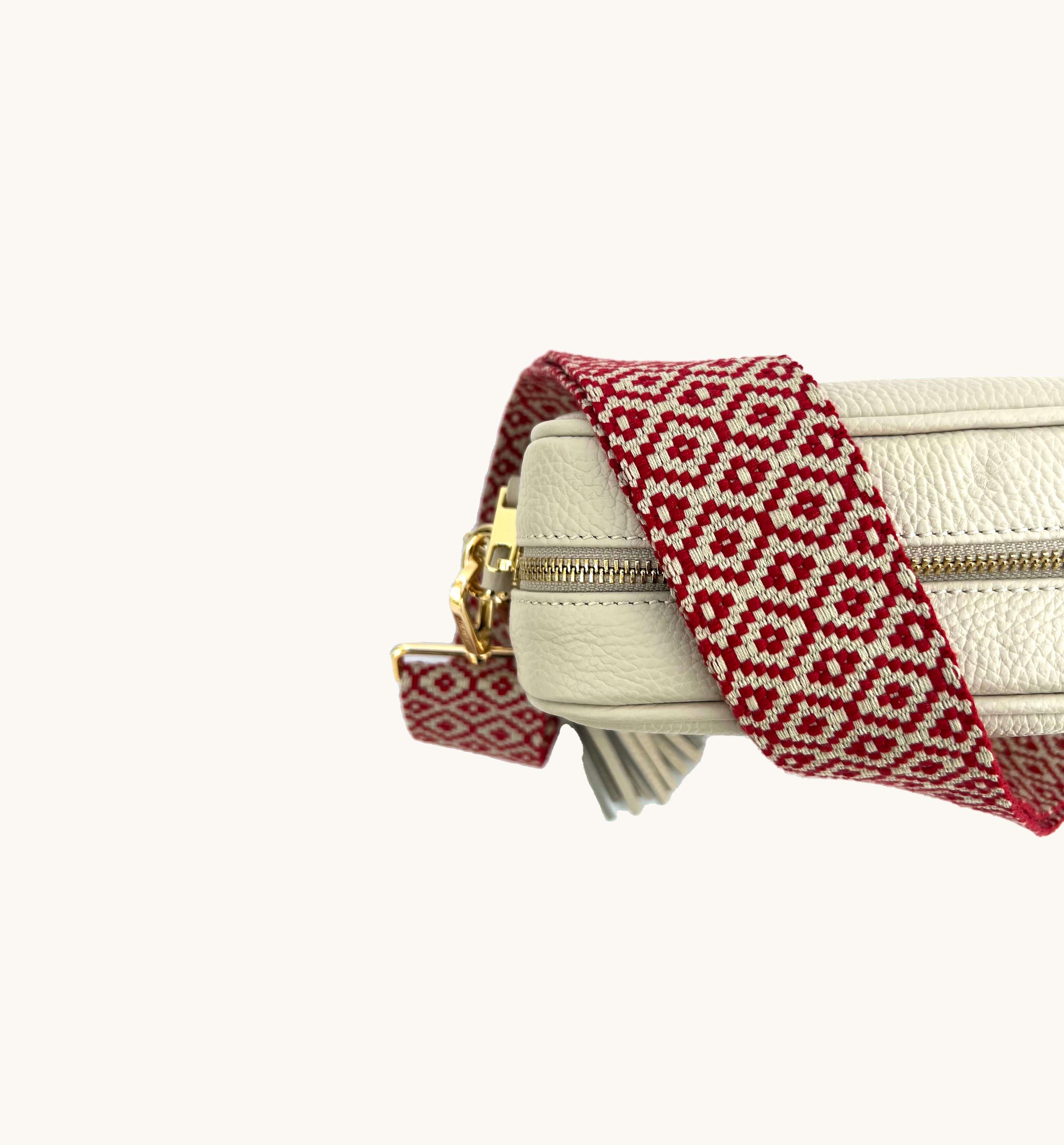 Apatchy London Red Cross-Stitch Strap