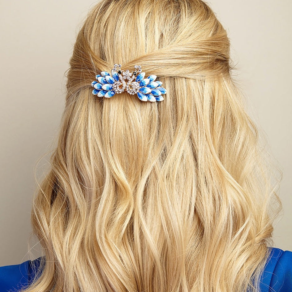 QueenMee Vintage Hair Clip Peacock