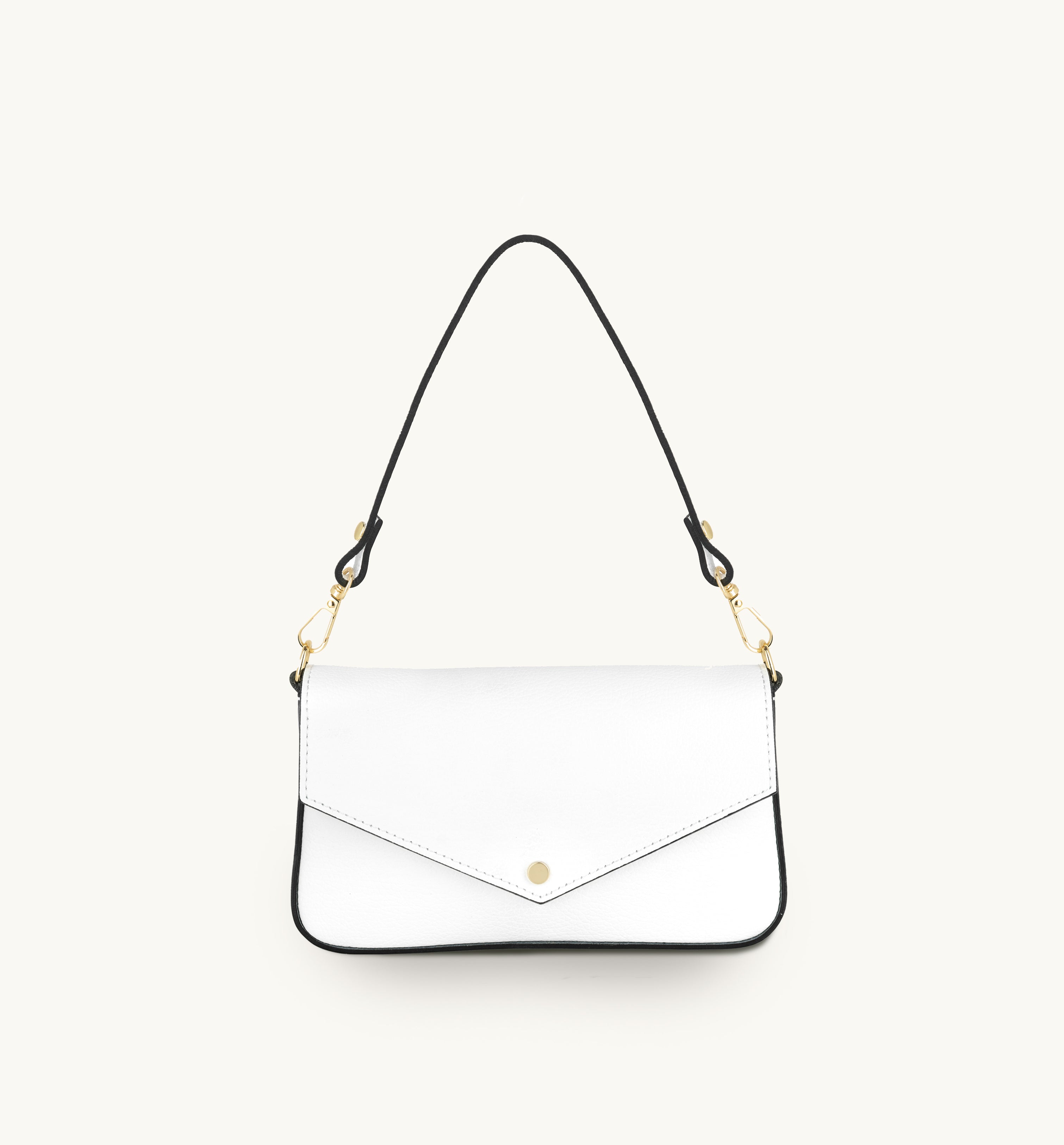 Apatchy London The Munro White Leather Shoulder Bag