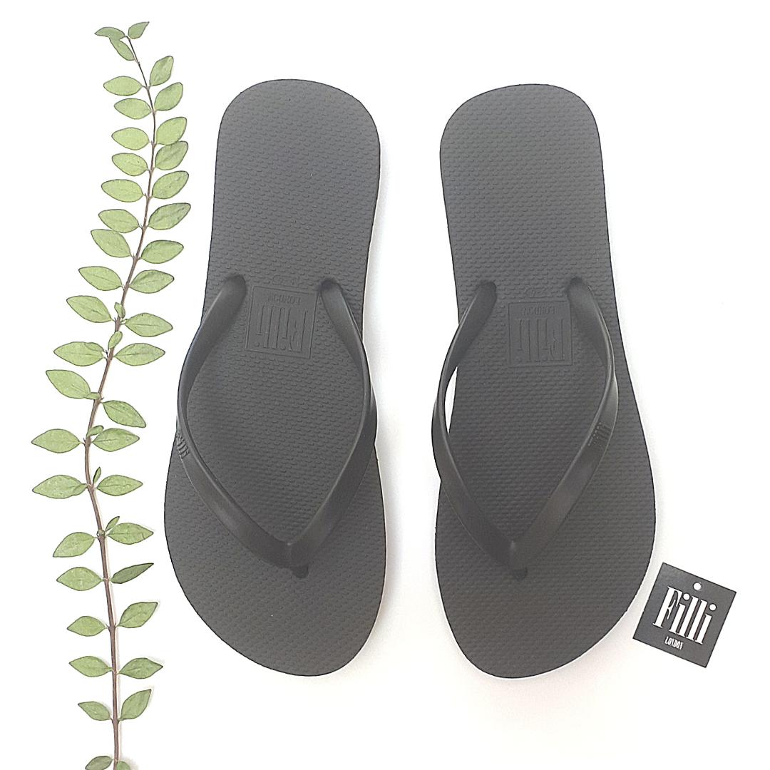 Filli London Naked Flip Flops - Black