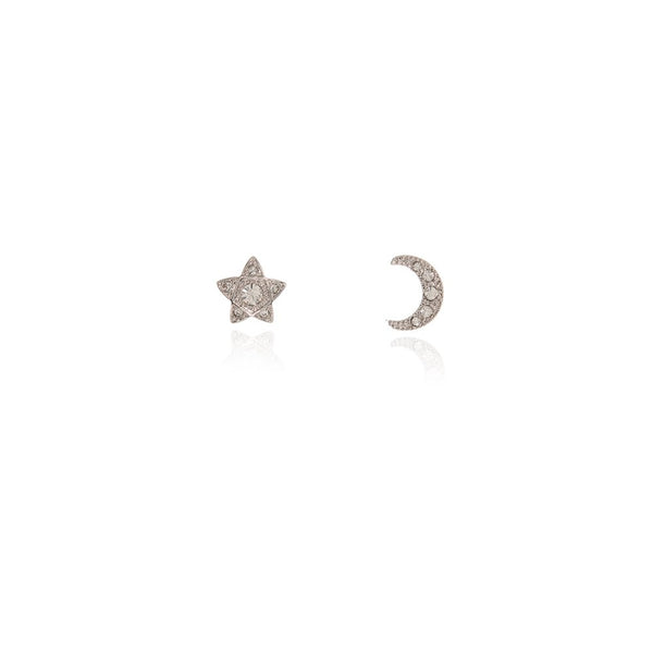 Cachet Lunar Star Earrings Platinum Plated
