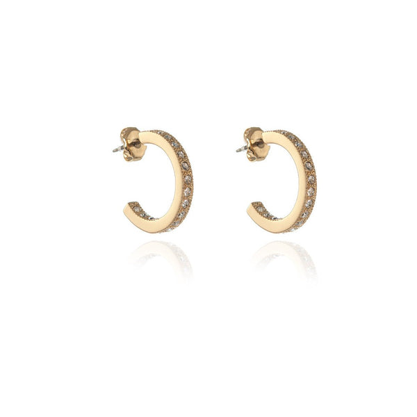 Cachet Saga 18mm Hoop Earrings 18ct Gold Plated