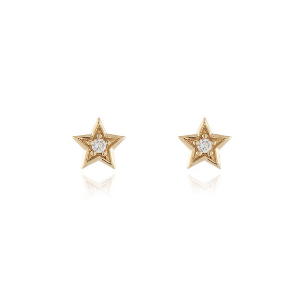 Cachet Luna Star stud Earrings plated in Gold