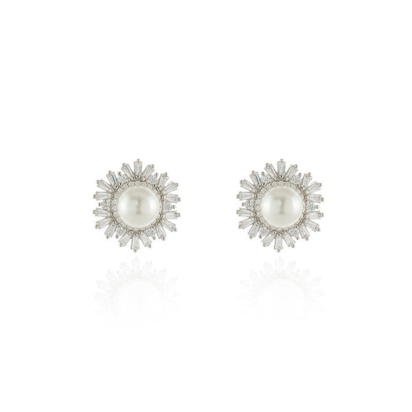 Cachet Betsy Earrings plated in Rhodium