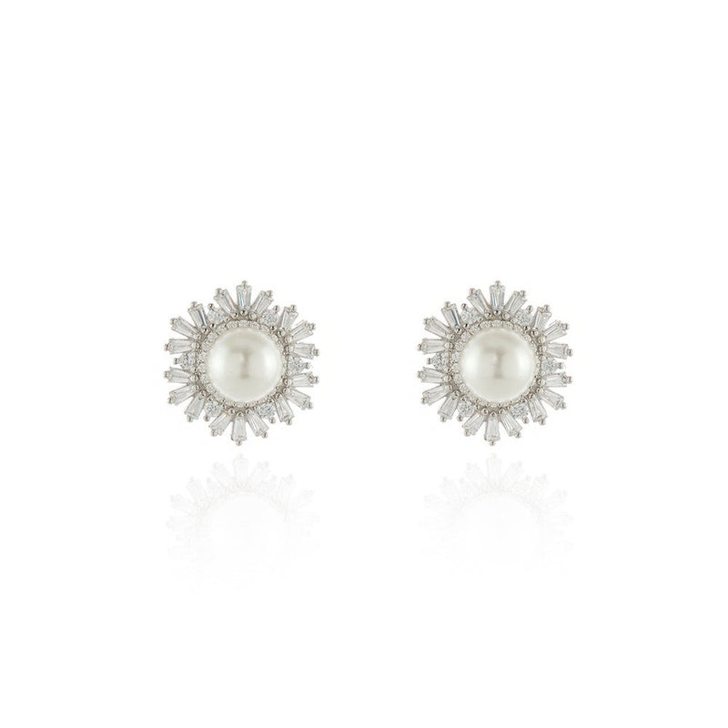 Cachet Betsy Earrings plated in Rhodium