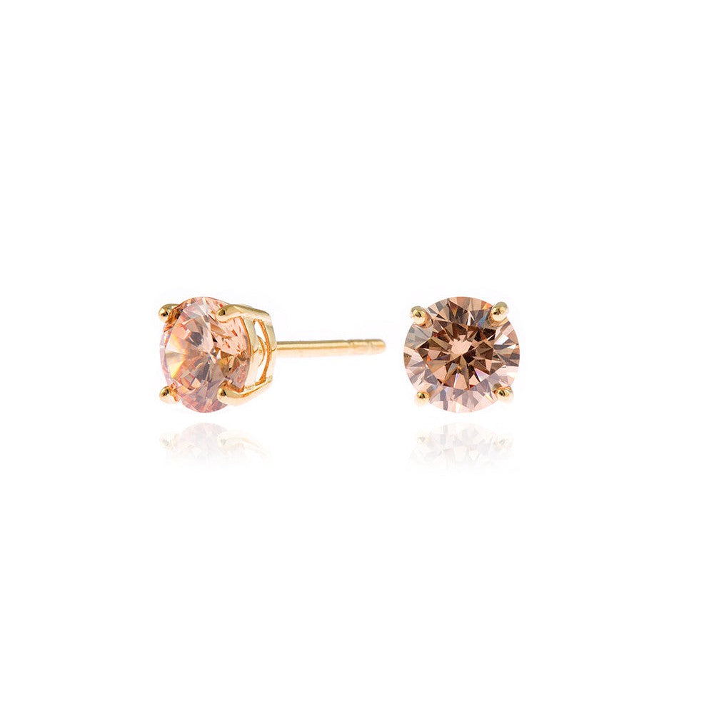 Lana 6mm Champagne Earrings