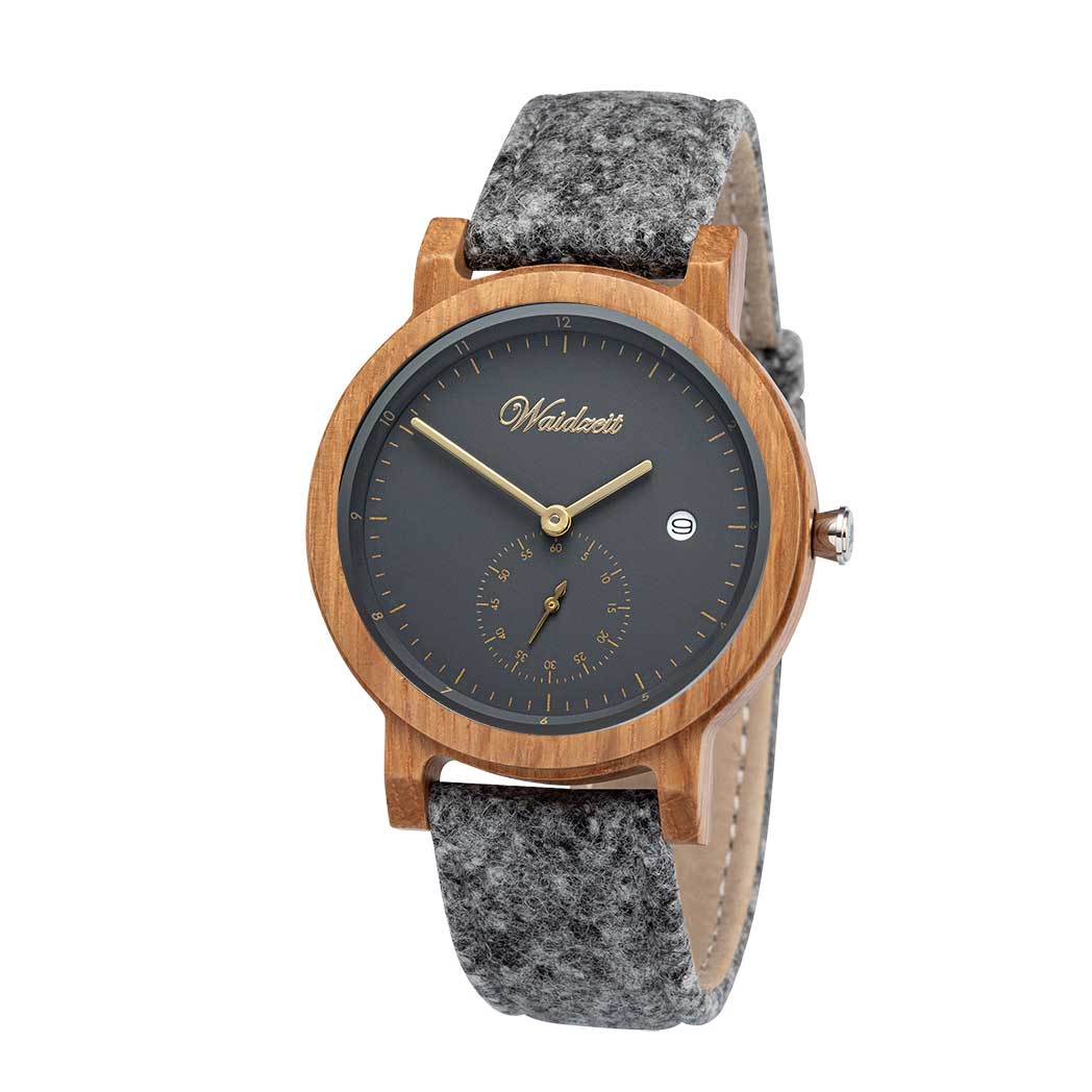 Waidzeit Barrique Alpine Men anthracite with loden strap