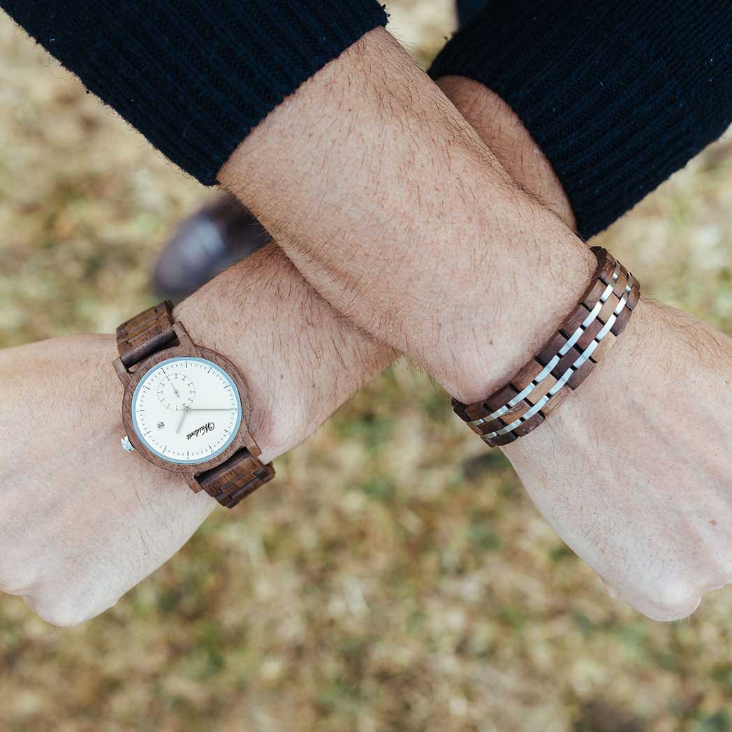 Waidzeit Element Bracelet Men Walnut