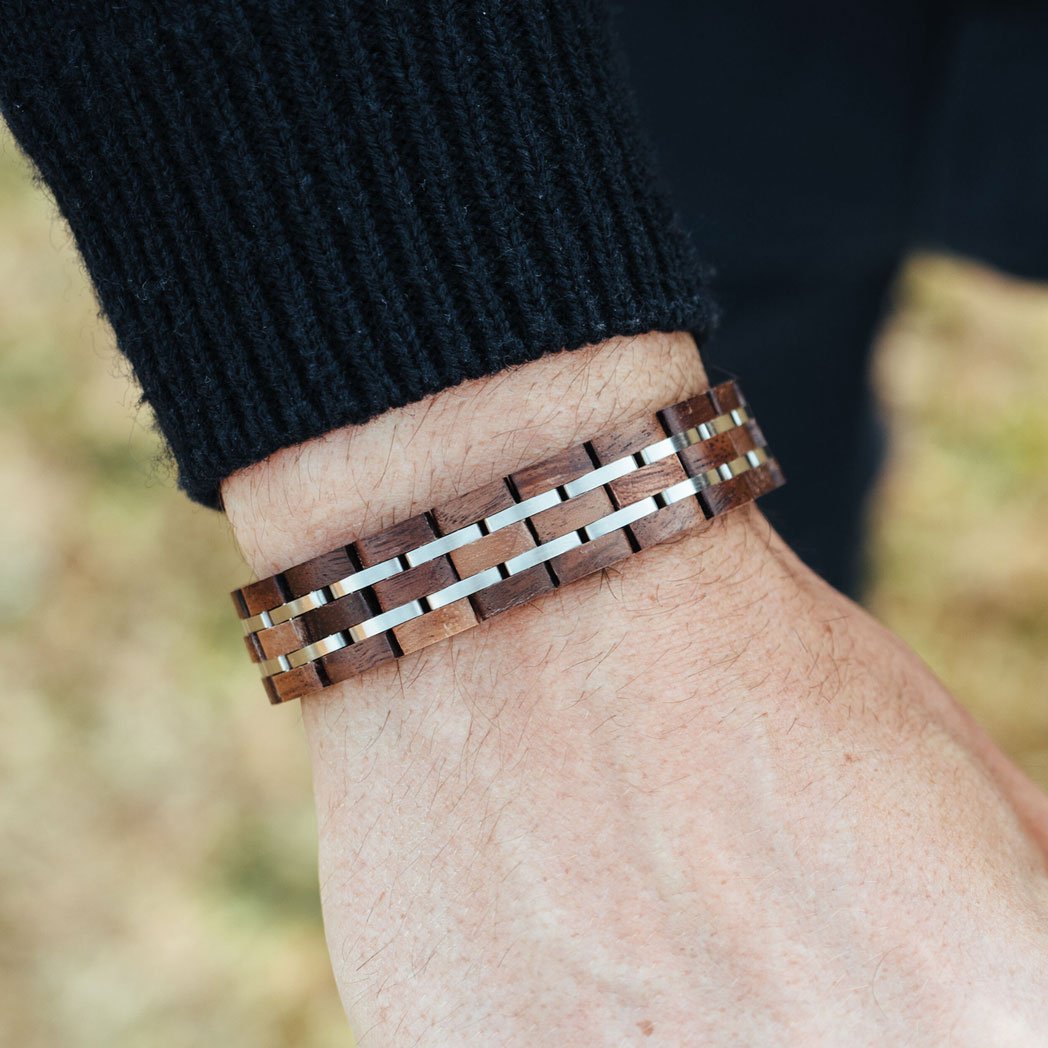 Waidzeit Element Bracelet Men Walnut