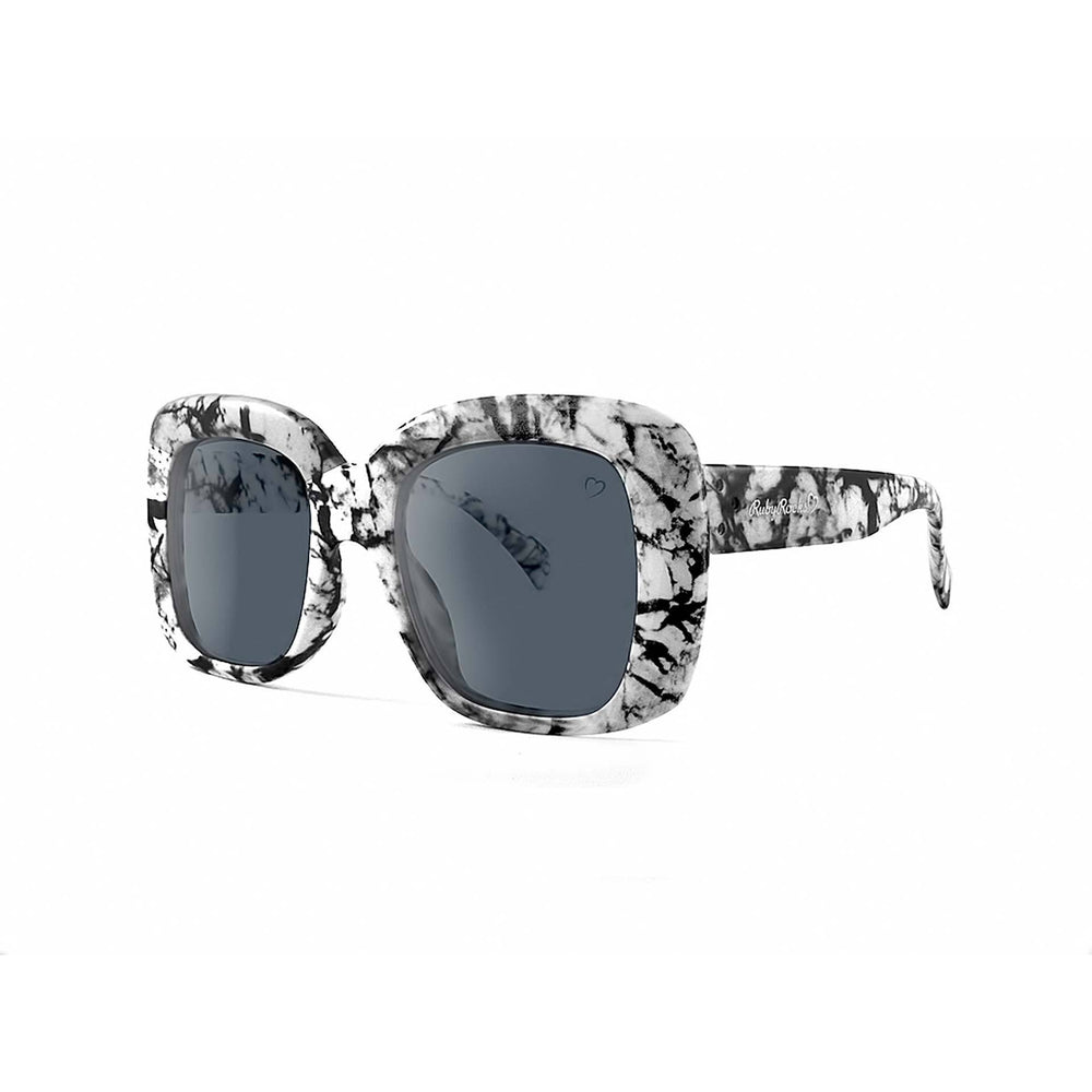 Ruby Rocks Oversized 'Monsterrat' Square Sunglasses in Marble