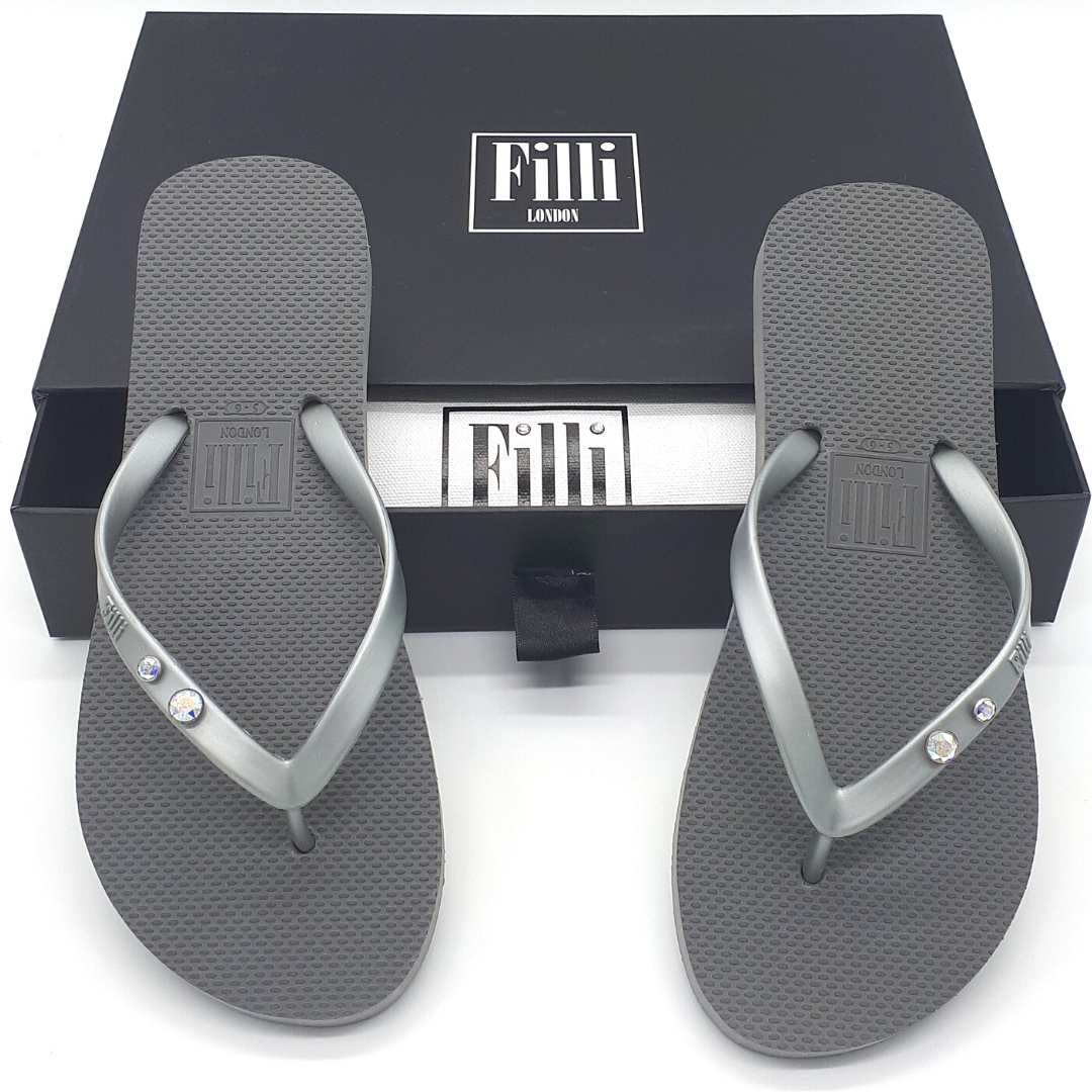 Filli London Aurora Crystal Flip Flops Duo