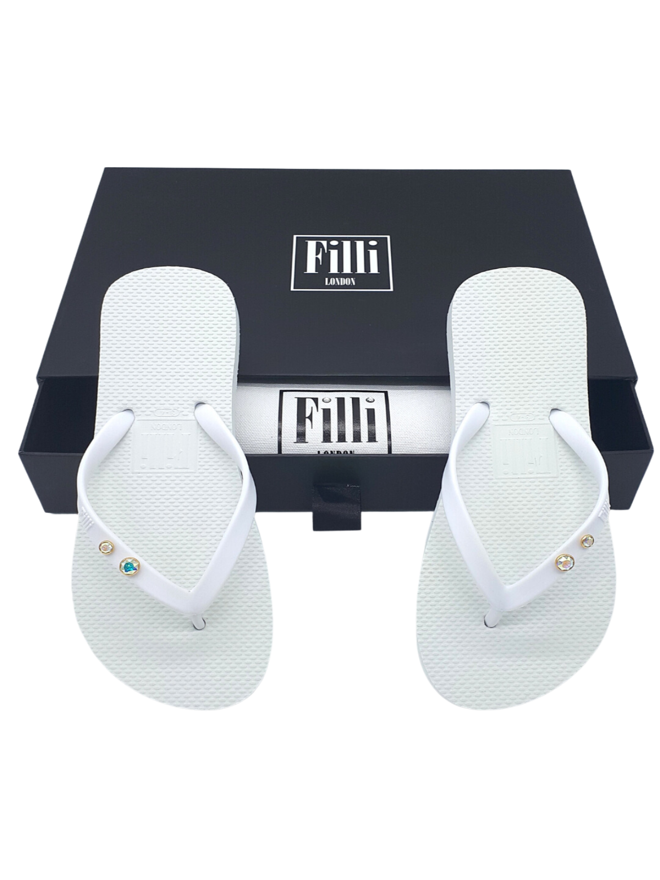 Filli London Aurora Crystal Flip Flops Duo