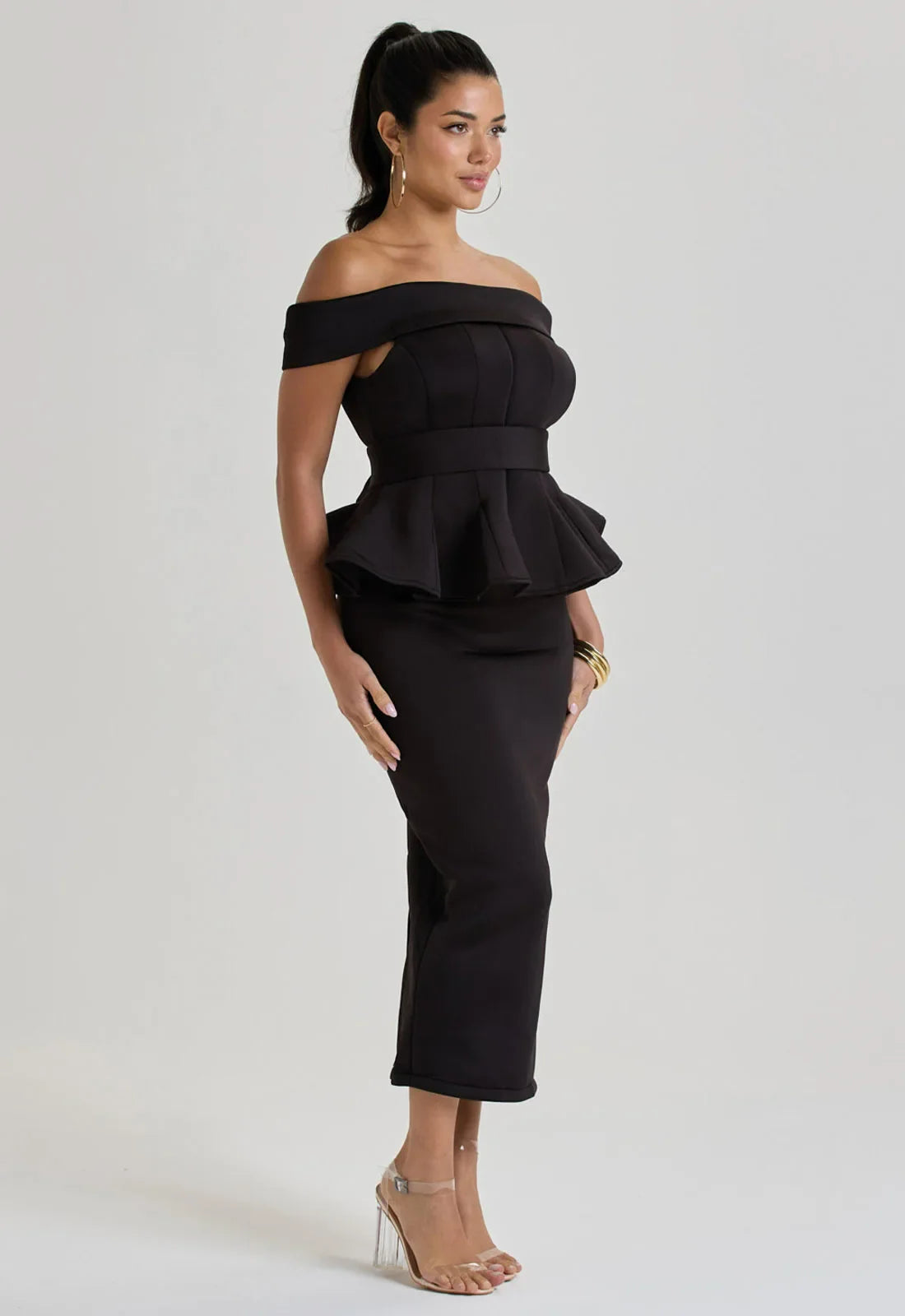 LBD Collection Black Ascot Two Piece Set