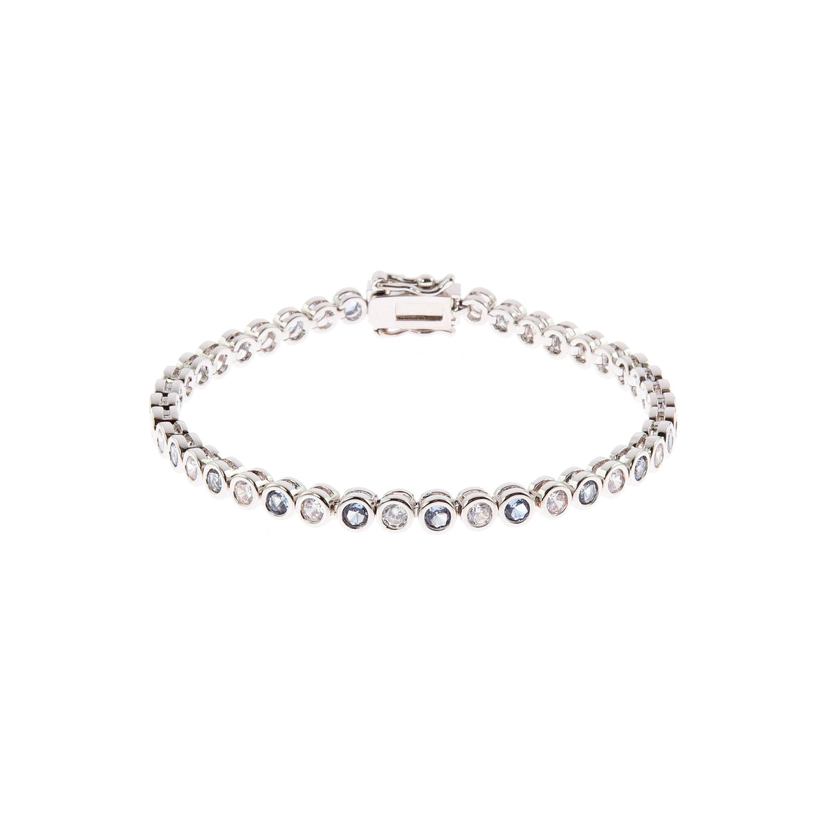 Dawn Silver Aqua Tennis Bracelet