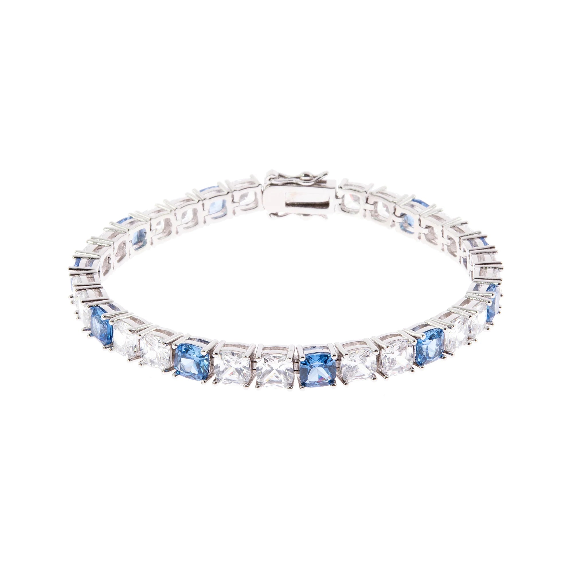 Cachet London Adele Silver Aqua Tennis Bracelet