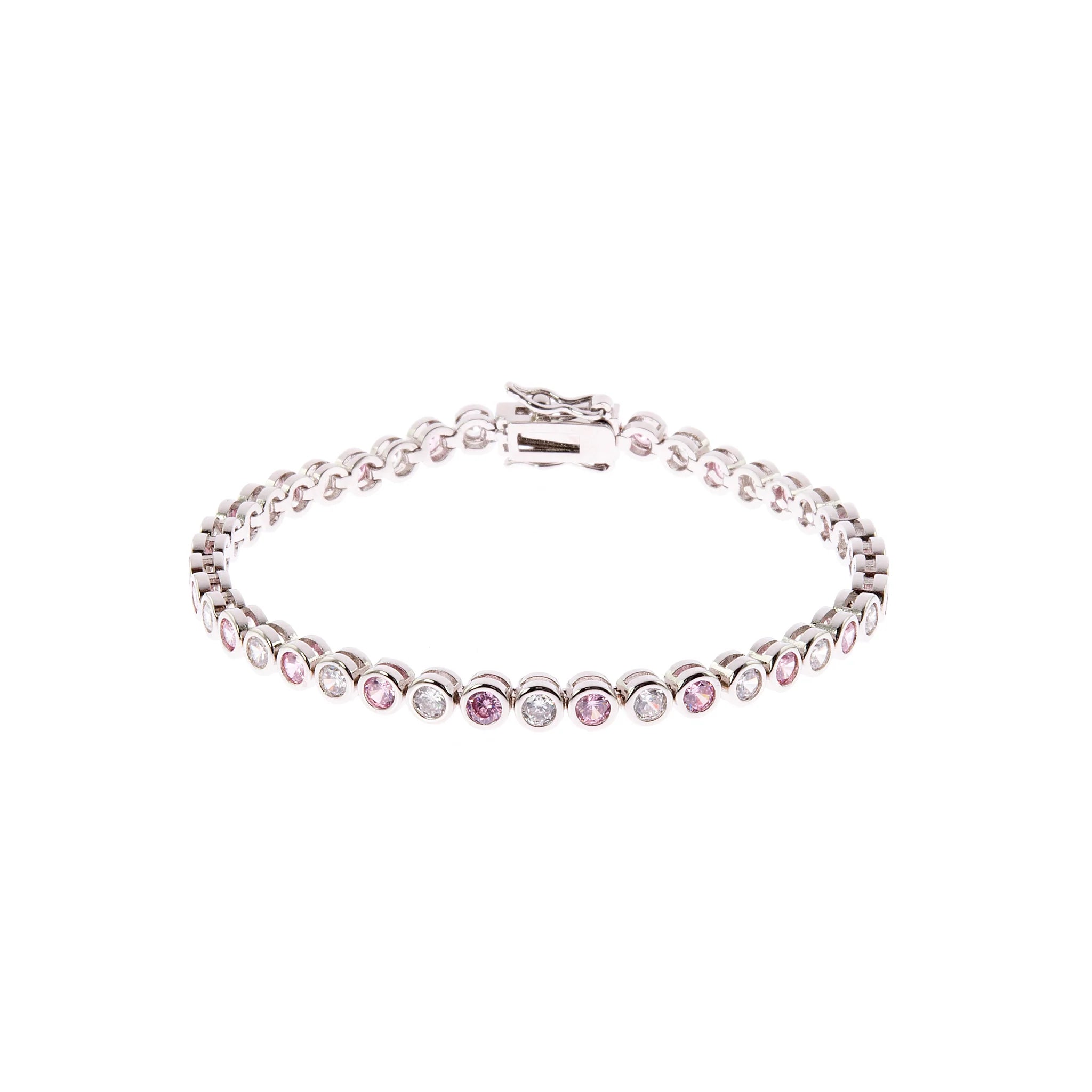 Cachet London Dawn Silver Rose Tennis Bracelet