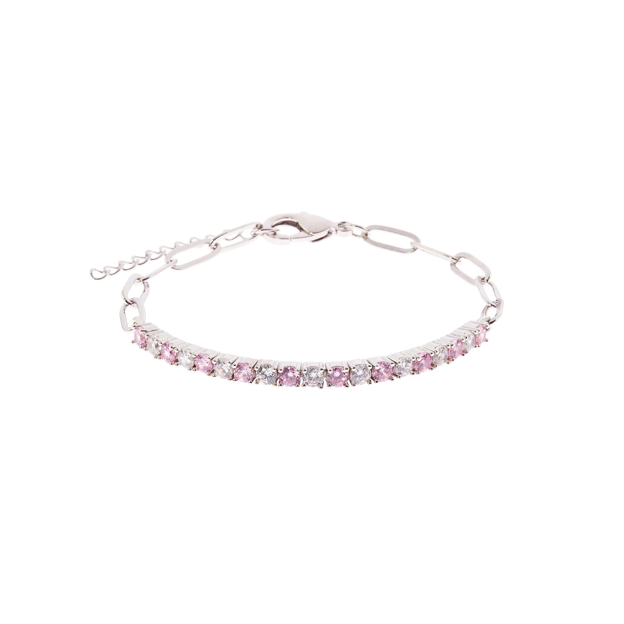 Cachet London Ella Silver Rose Tennis Bracelet
