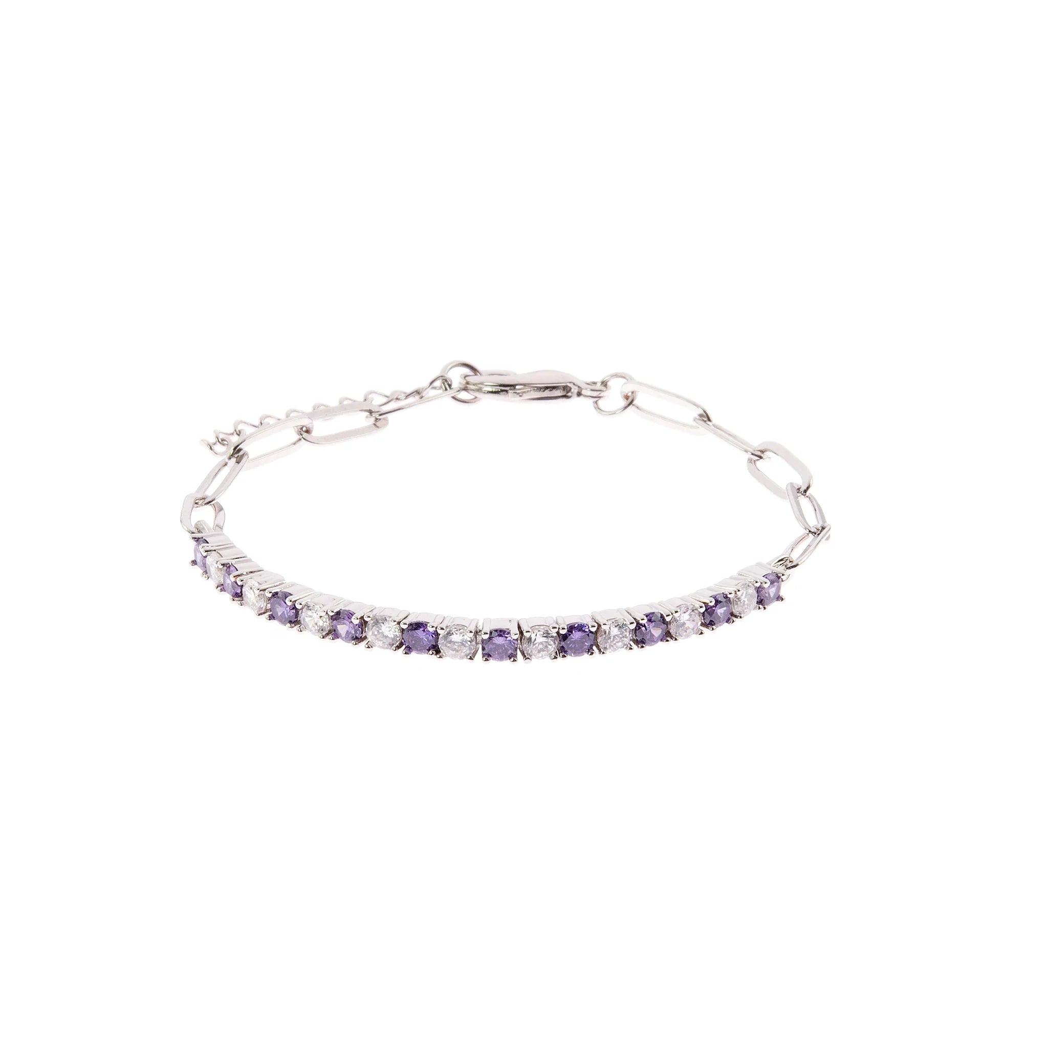 Cachet London Ella Silver Tanzanite Tennis Bracelet