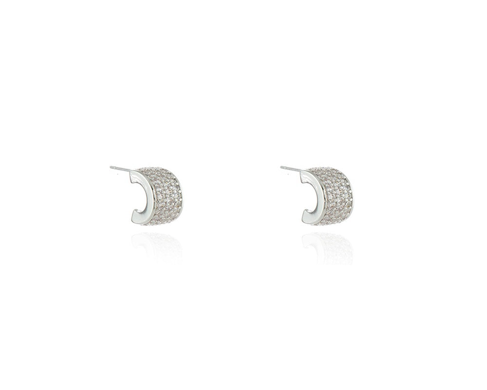 Lily Silver Hoop Earrings