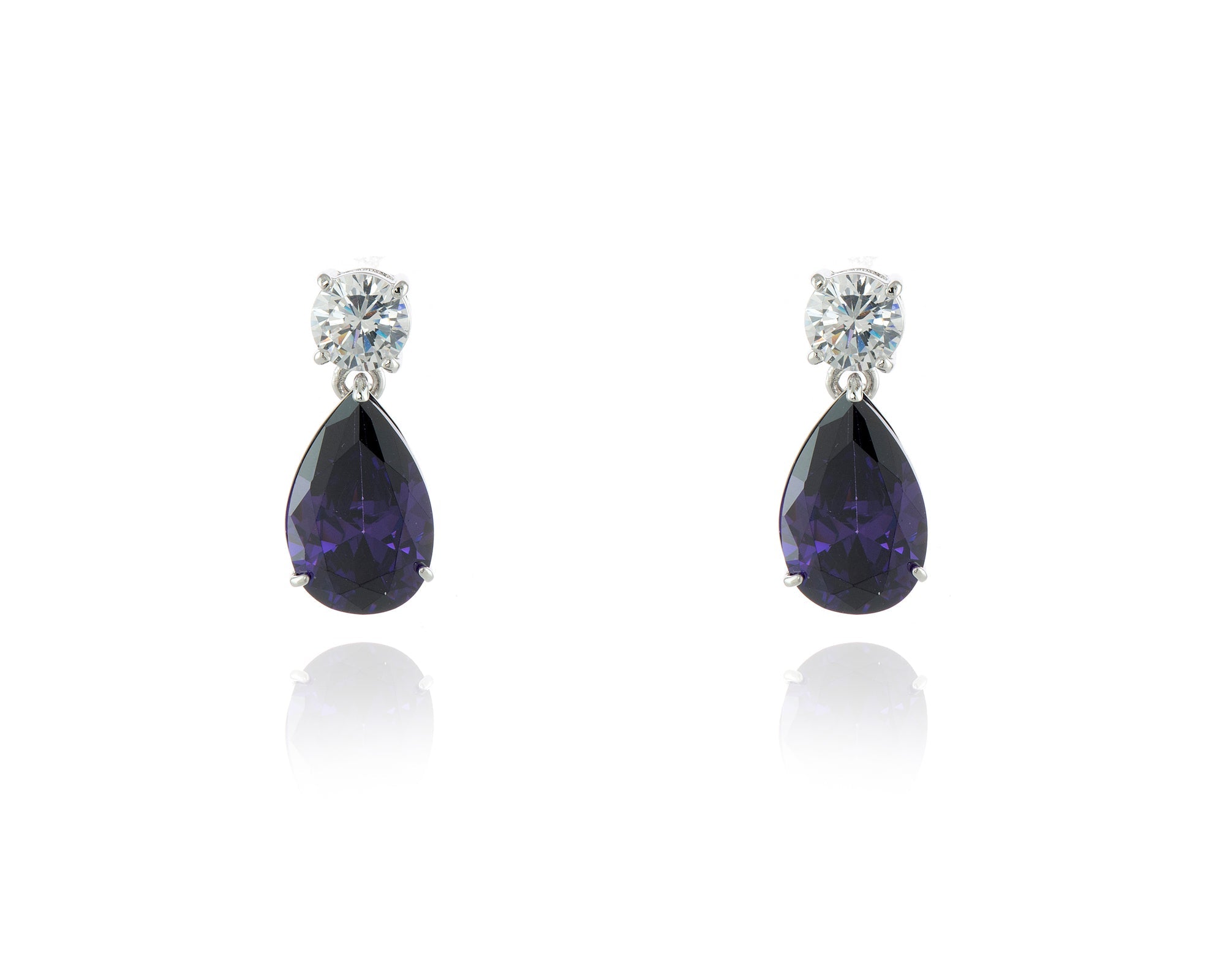 Shade Silver Tanzanite Drop Earrings