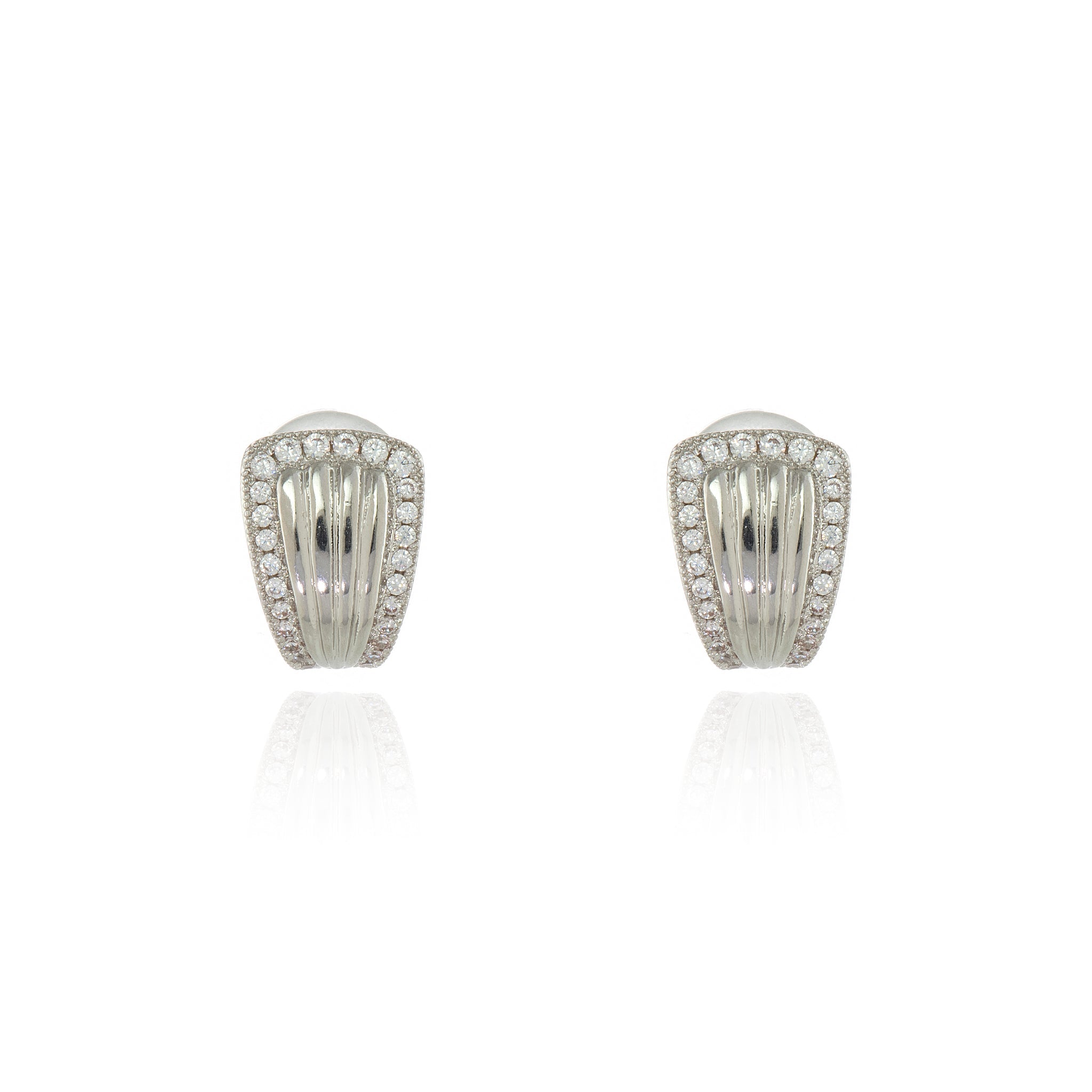 Cachet London Fallon Silver Clip On Earrings