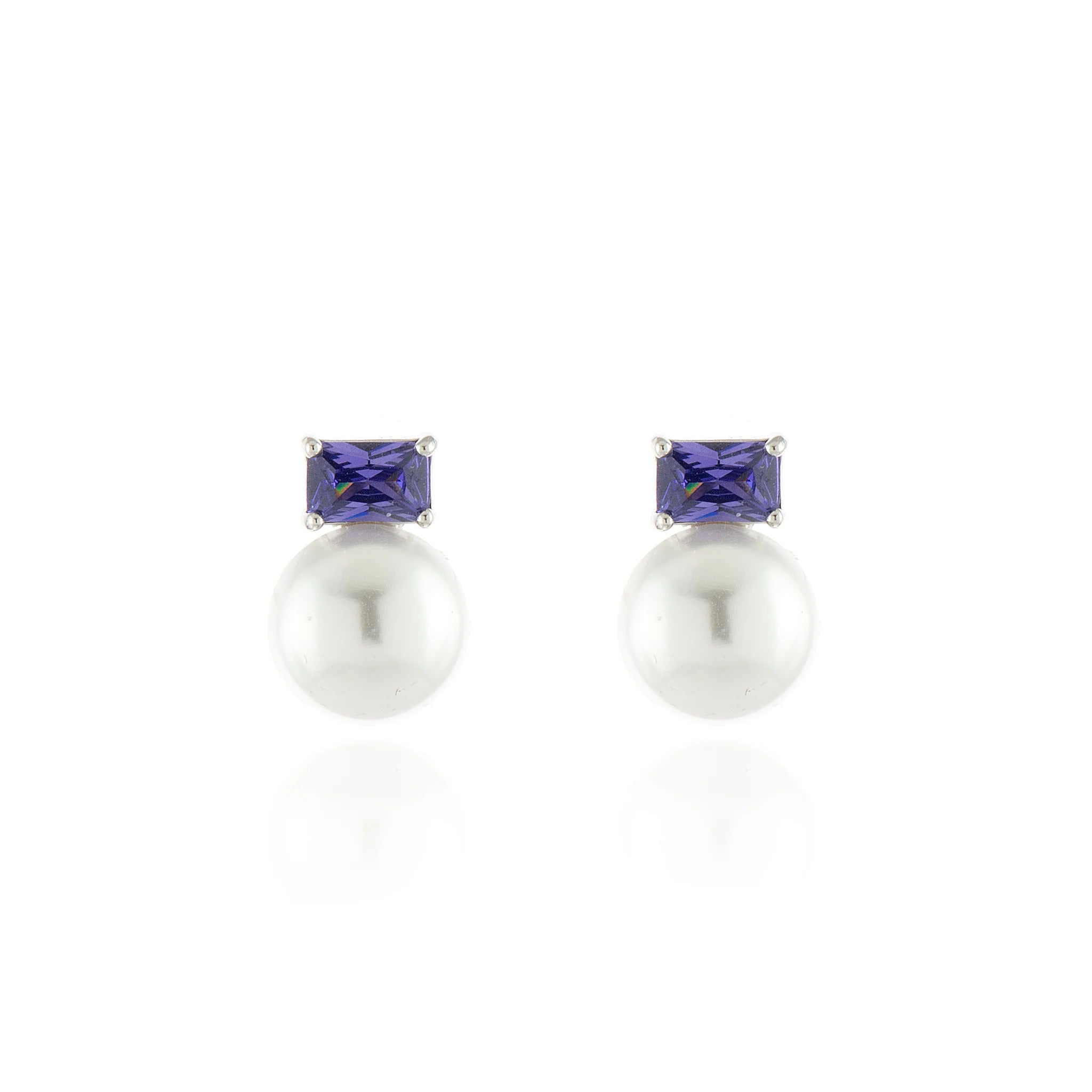 Cachet London Corin Silver Tanzanite Clip On Earrings