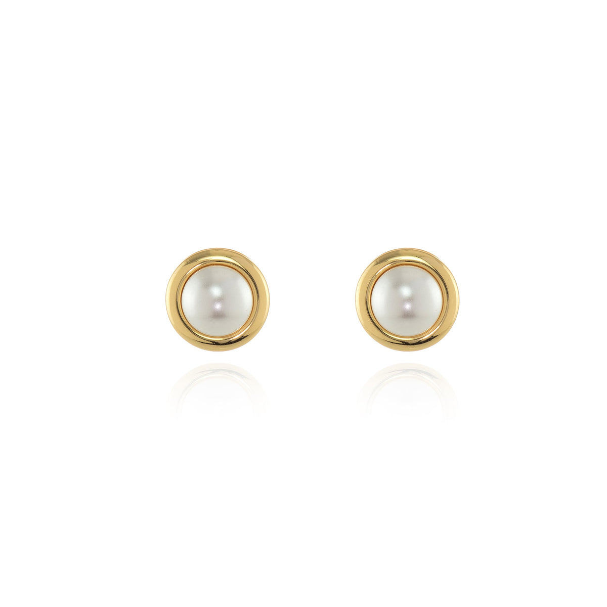 Pablo Pearl Gold Clip On Earrings