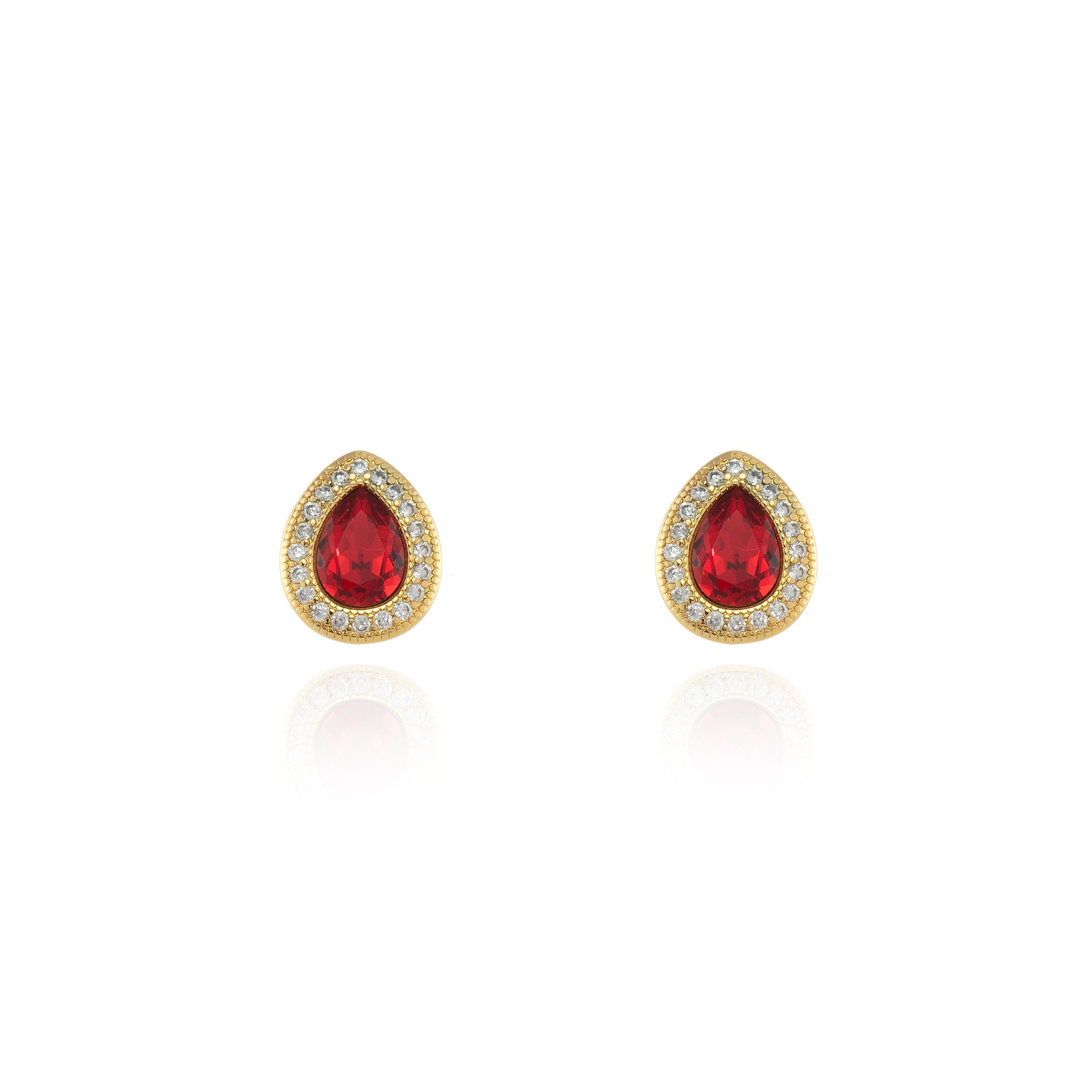 Cachet London Talma Ruby Gold Earrings
