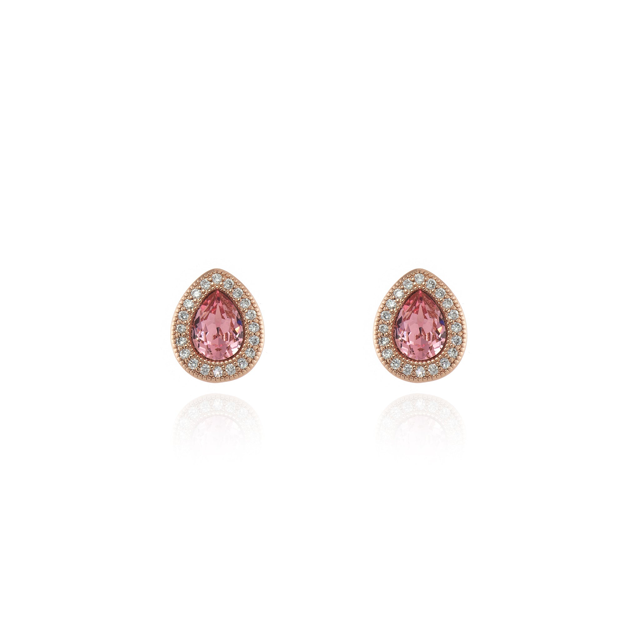 Cachet London Talma Rose Pink Gold Earrings