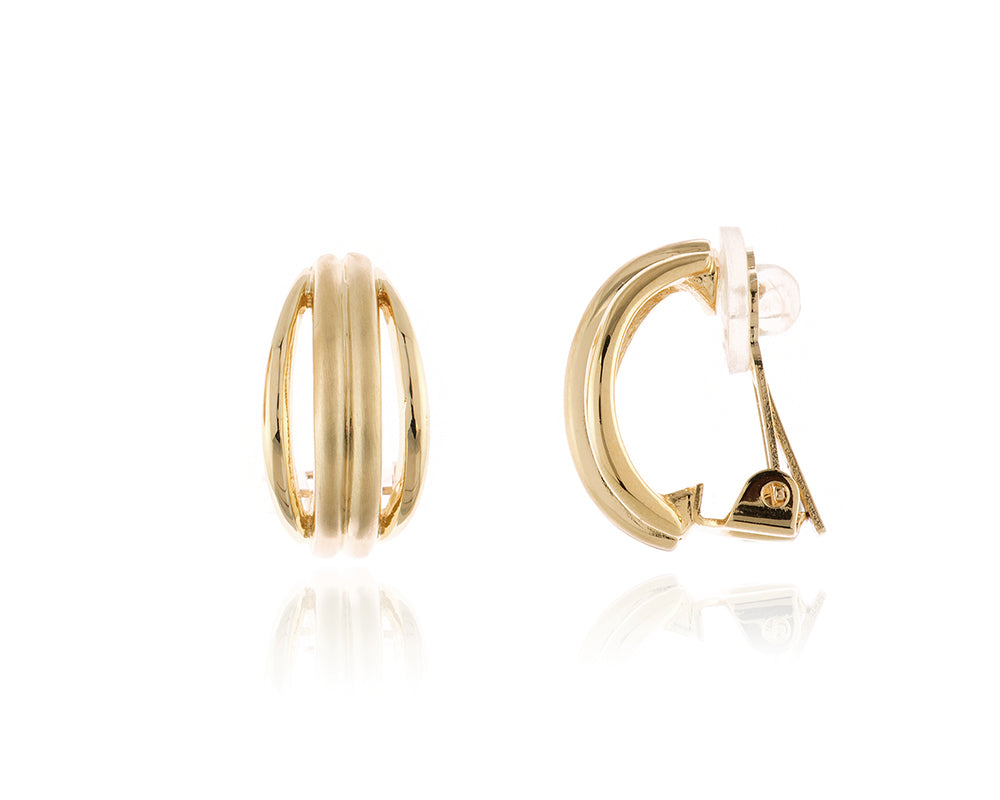 Maddy Gold Clip On Earrings