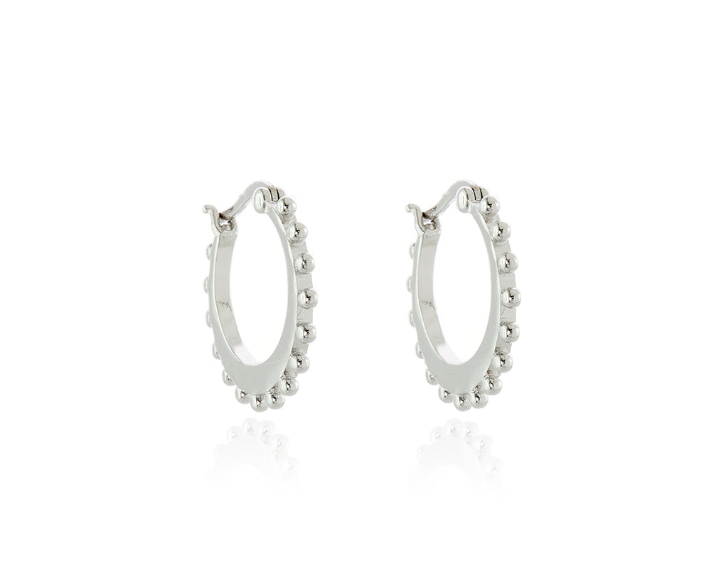 Cachet London Beba Silver Hoop Earrings