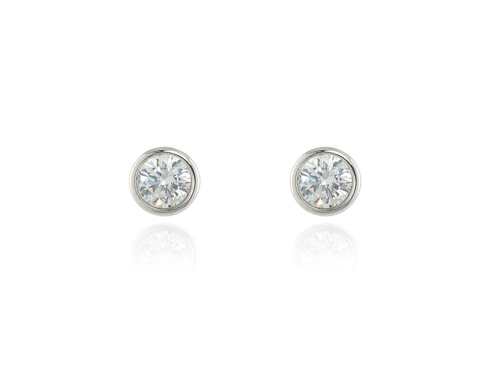 Hatsu 8mm Silver Earrings