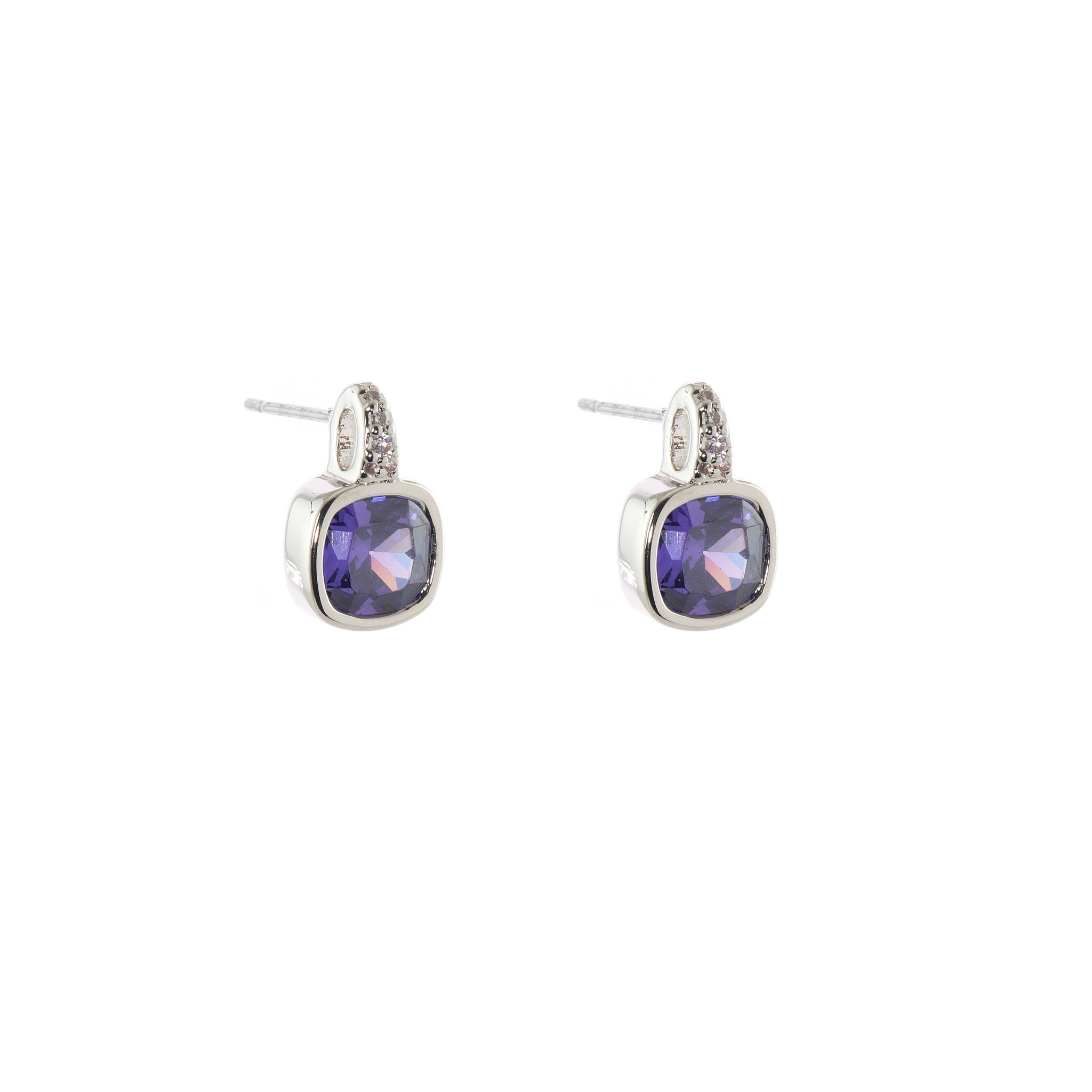 Cachet London Taylor Tanzanite silver Earrings