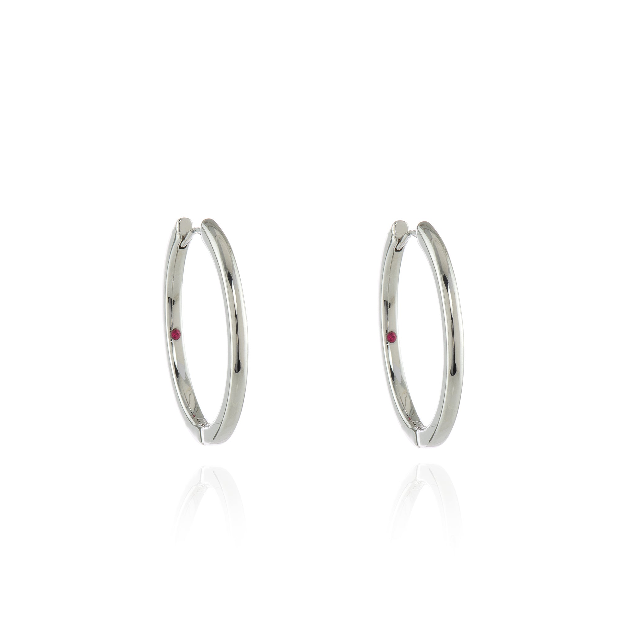 Cachet London Henley Large 25mm Huggie Silver Hoop